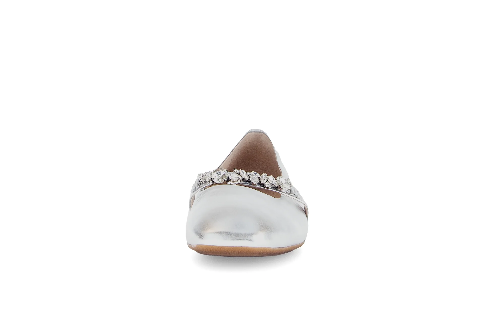 Ballerines argentées en cuir lisse - Image 5