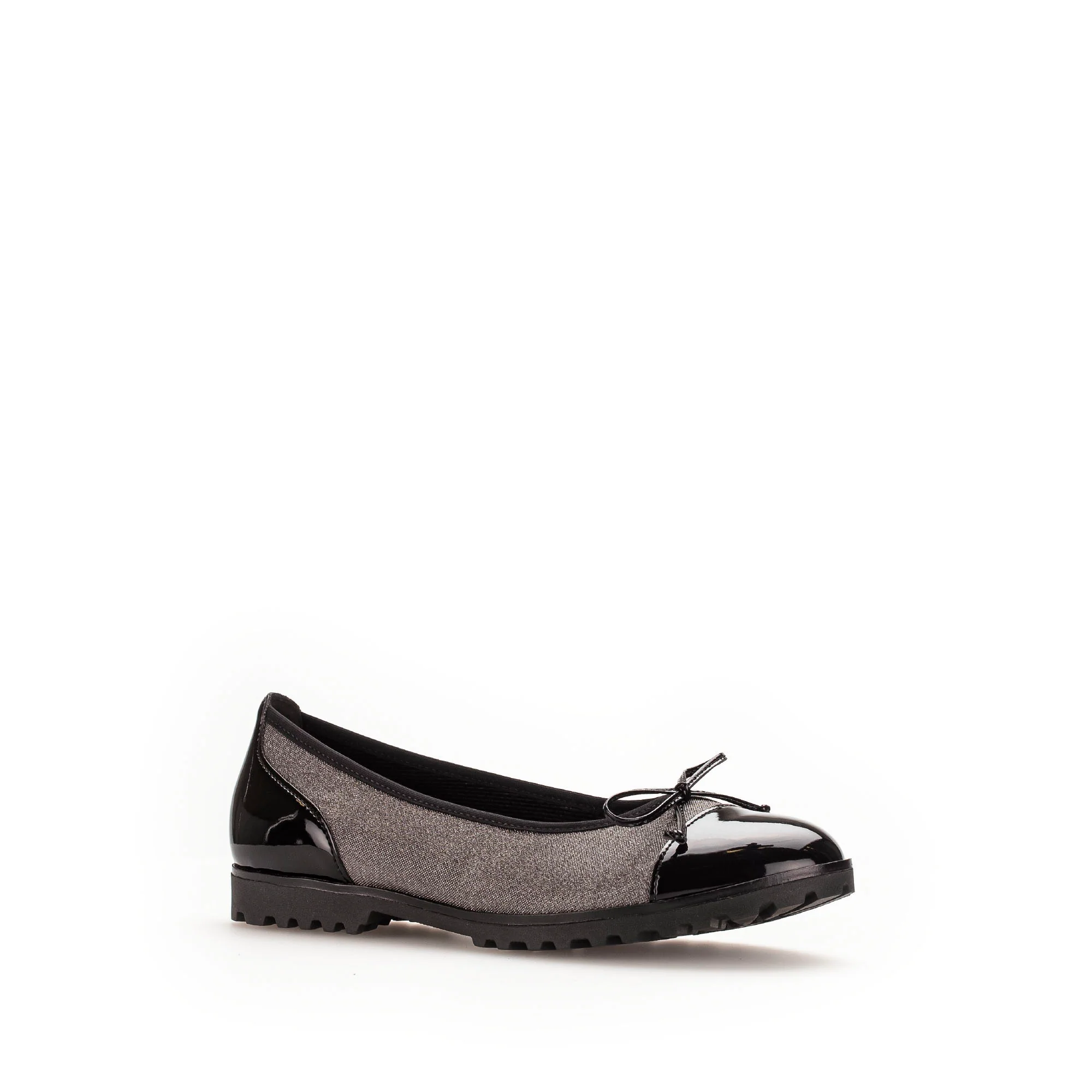 Ballerines argentées/noires en cuirs synthés - Image 3