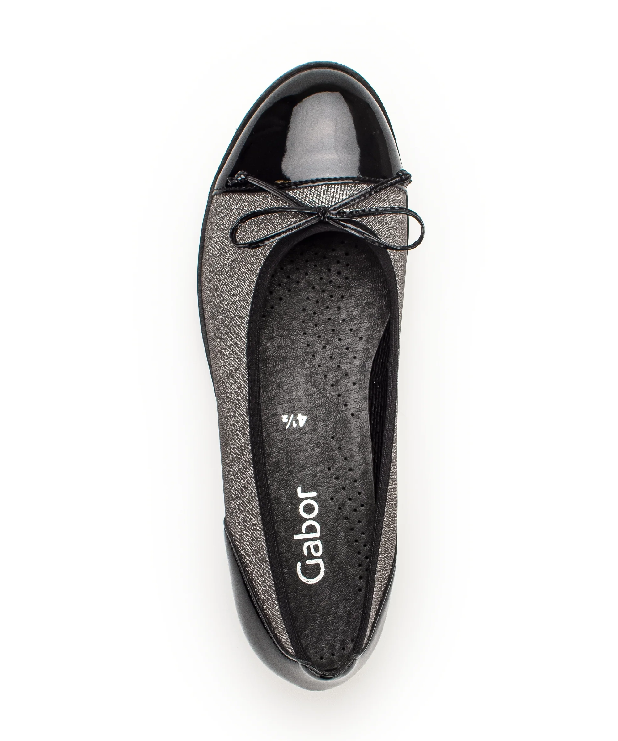 Ballerines argentées/noires en cuirs synthés - Image 6