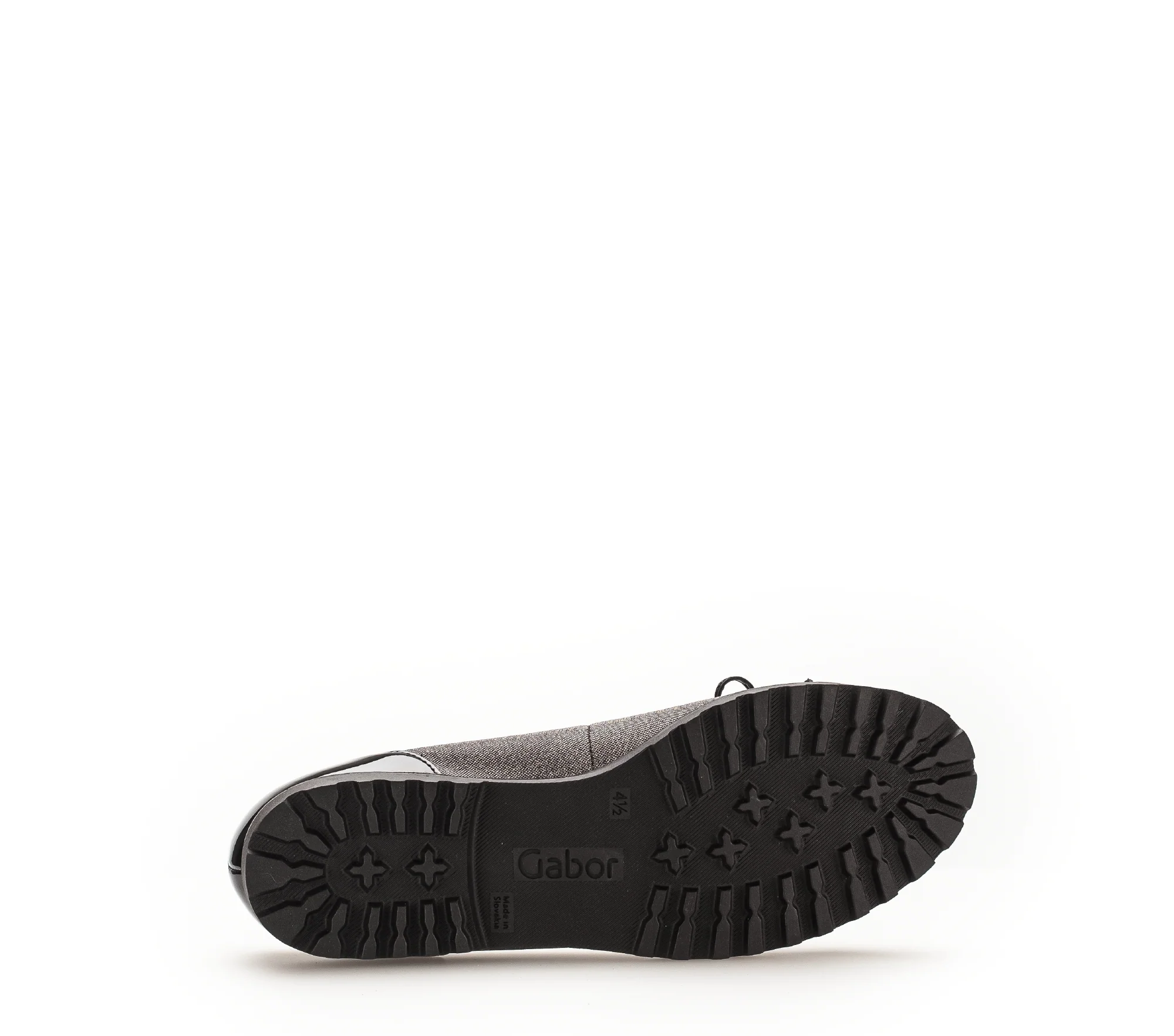 Ballerines argentées/noires en cuirs synthés - Image 7