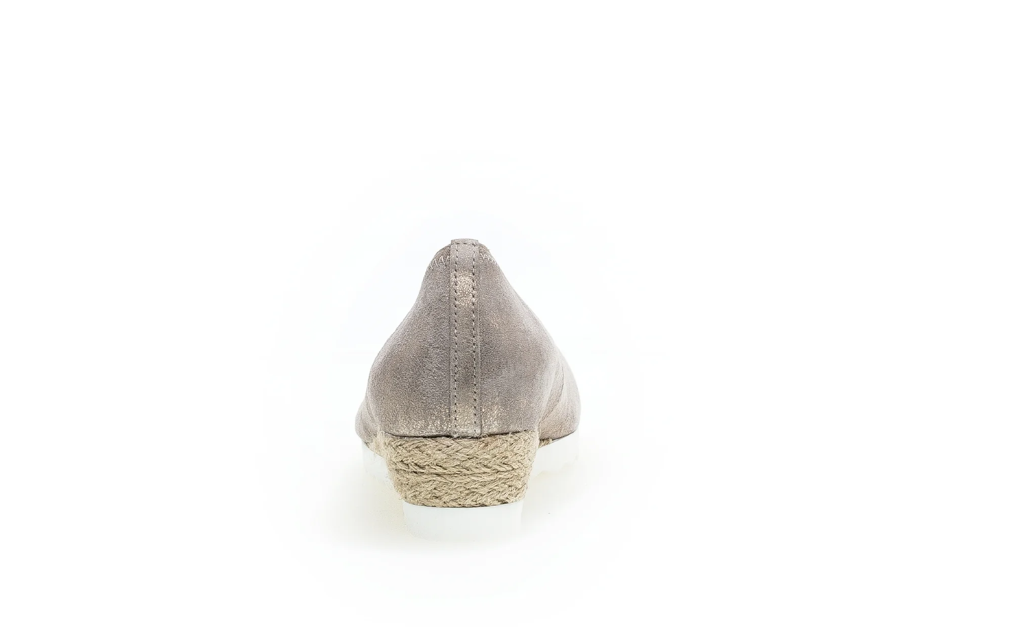 Ballerines beige-dorées en cuir métallisé - Image 4