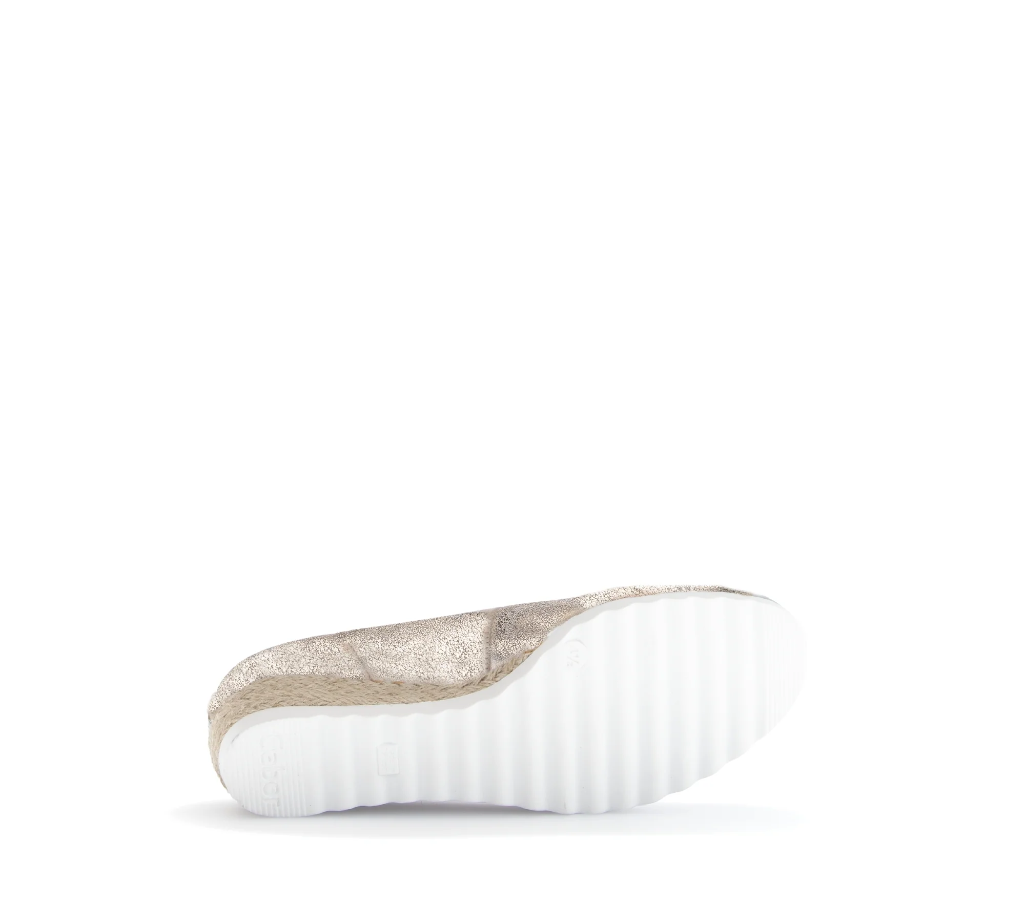 Ballerines beige-dorées en cuir métallisé - Image 6