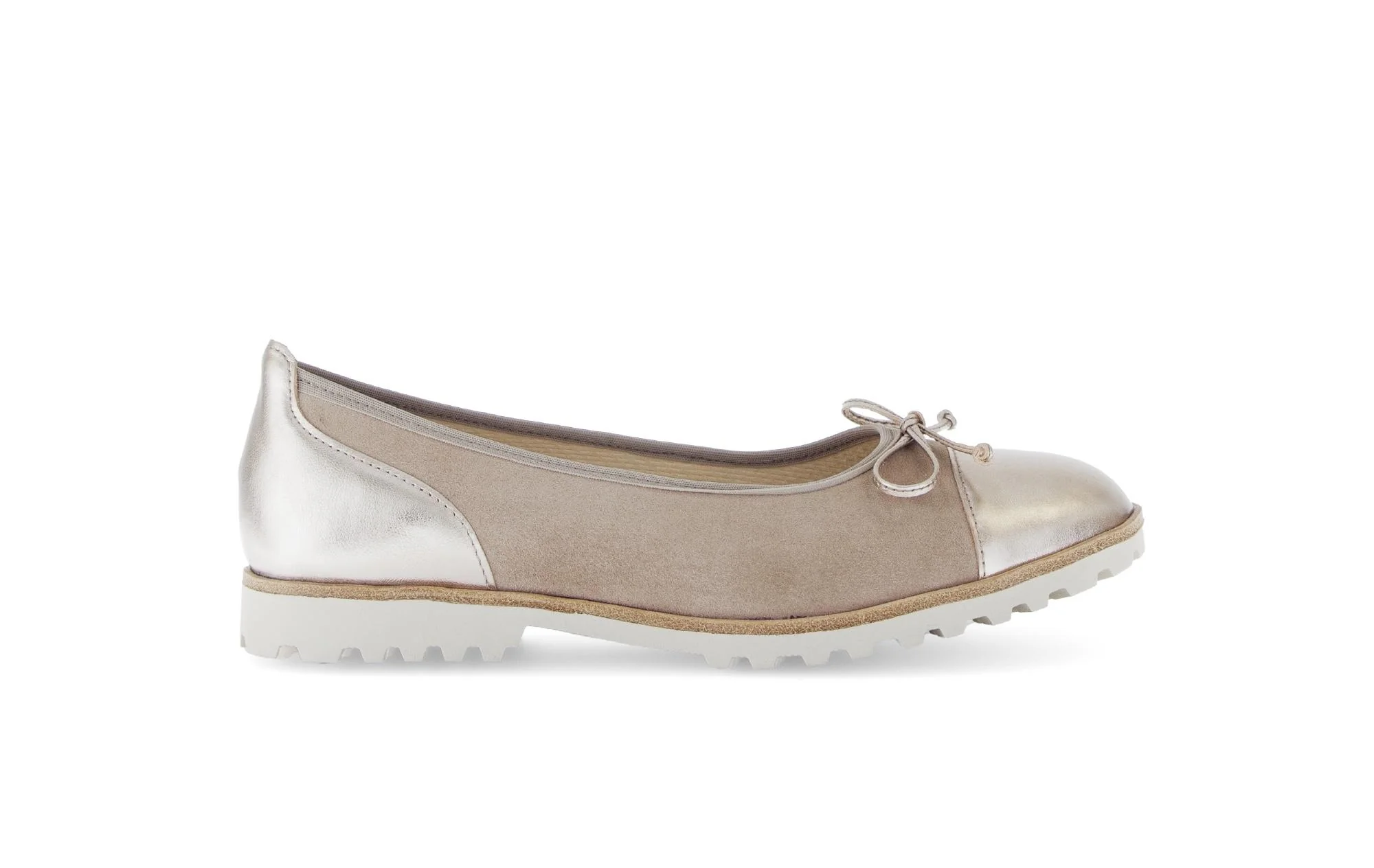 Ballerines beiges en nubuck
