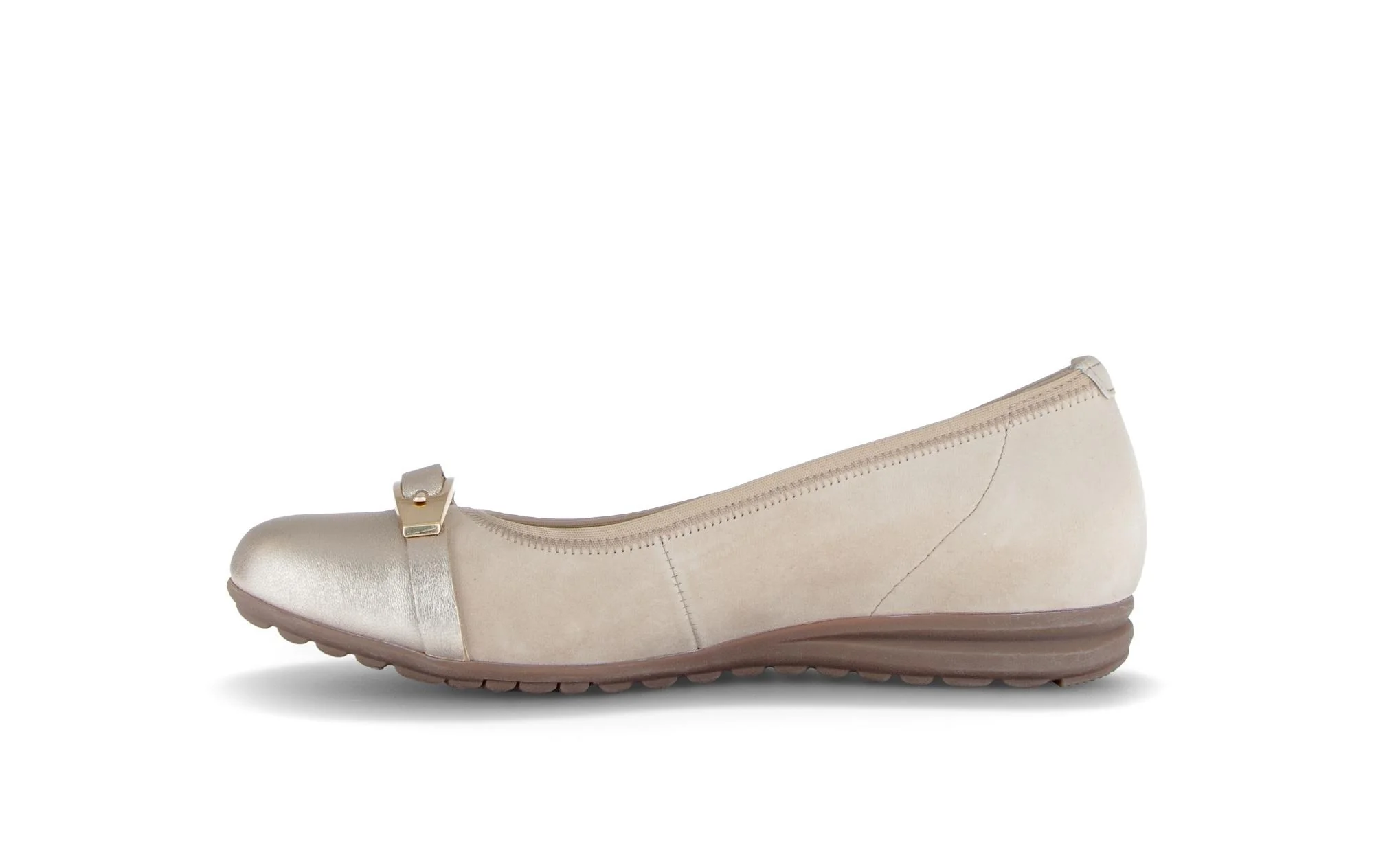 Ballerines beiges en cuir - Image 2