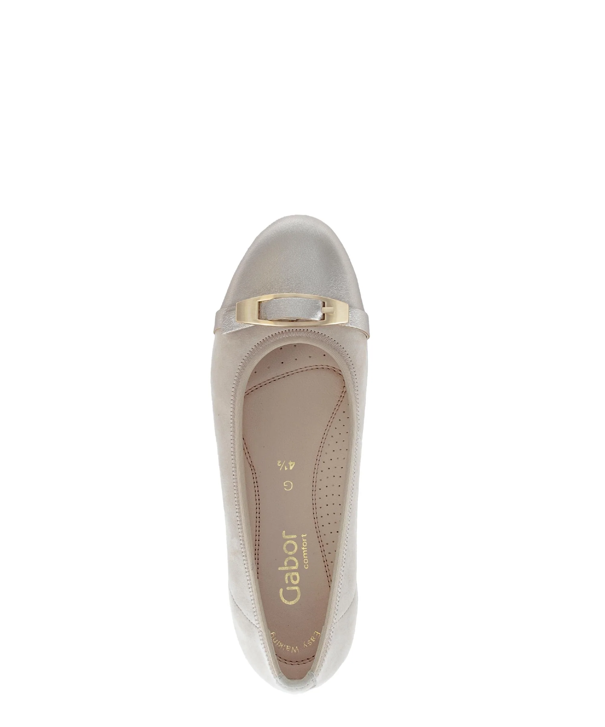 Ballerines beiges en cuir - Image 3