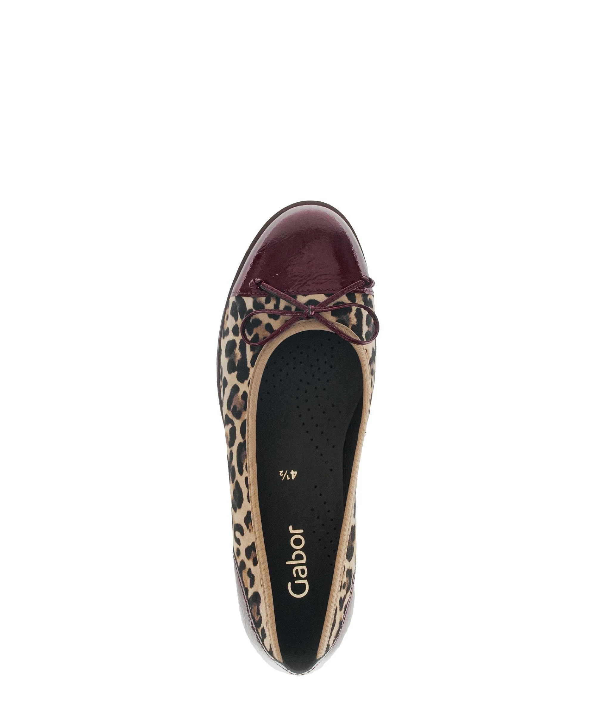 Ballerines léopard et rouge en cuir - Image 3
