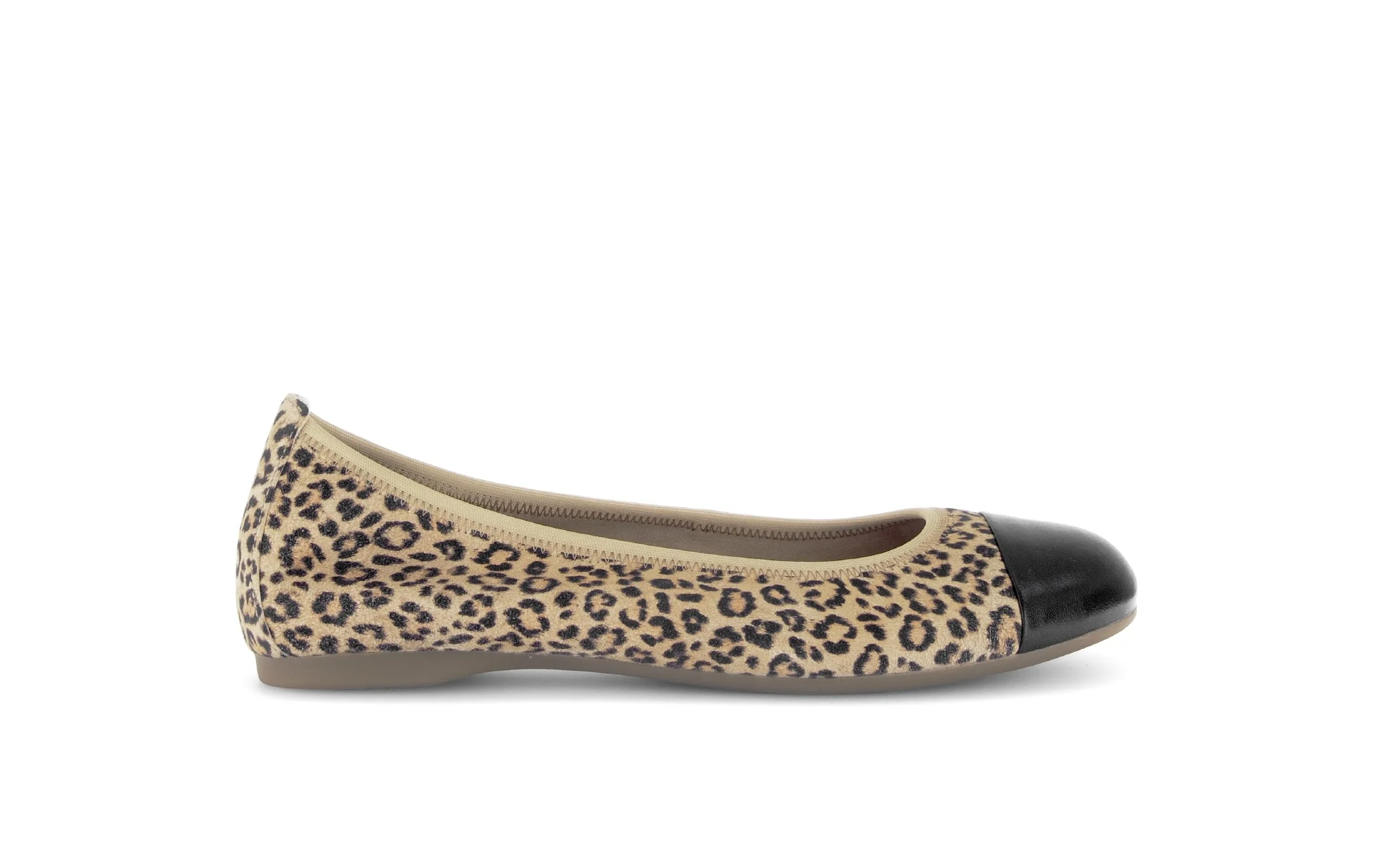 Ballerines beiges en cuir