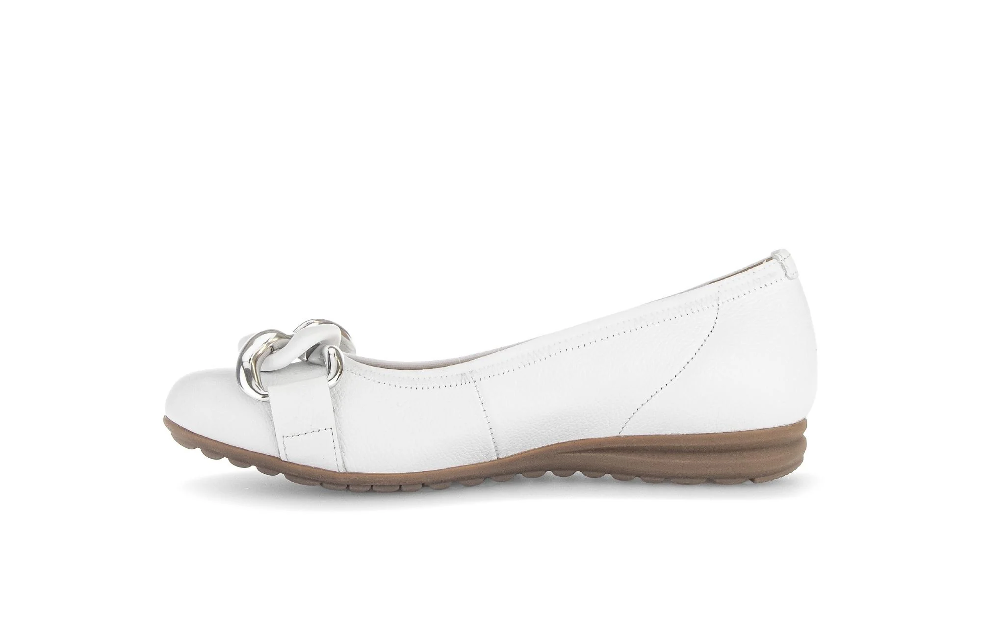 Ballerines blanches en cuir - Image 2