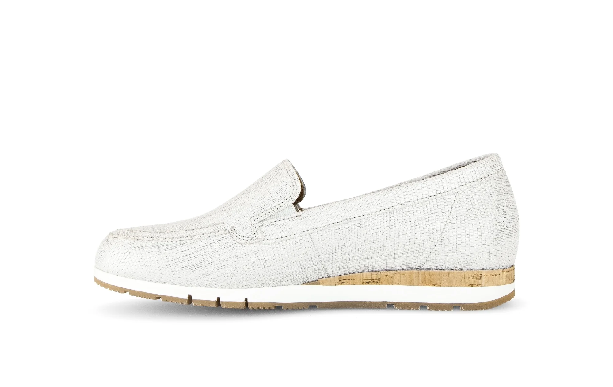 Ballerines blanches en cuir imprimé reptile - Image 2