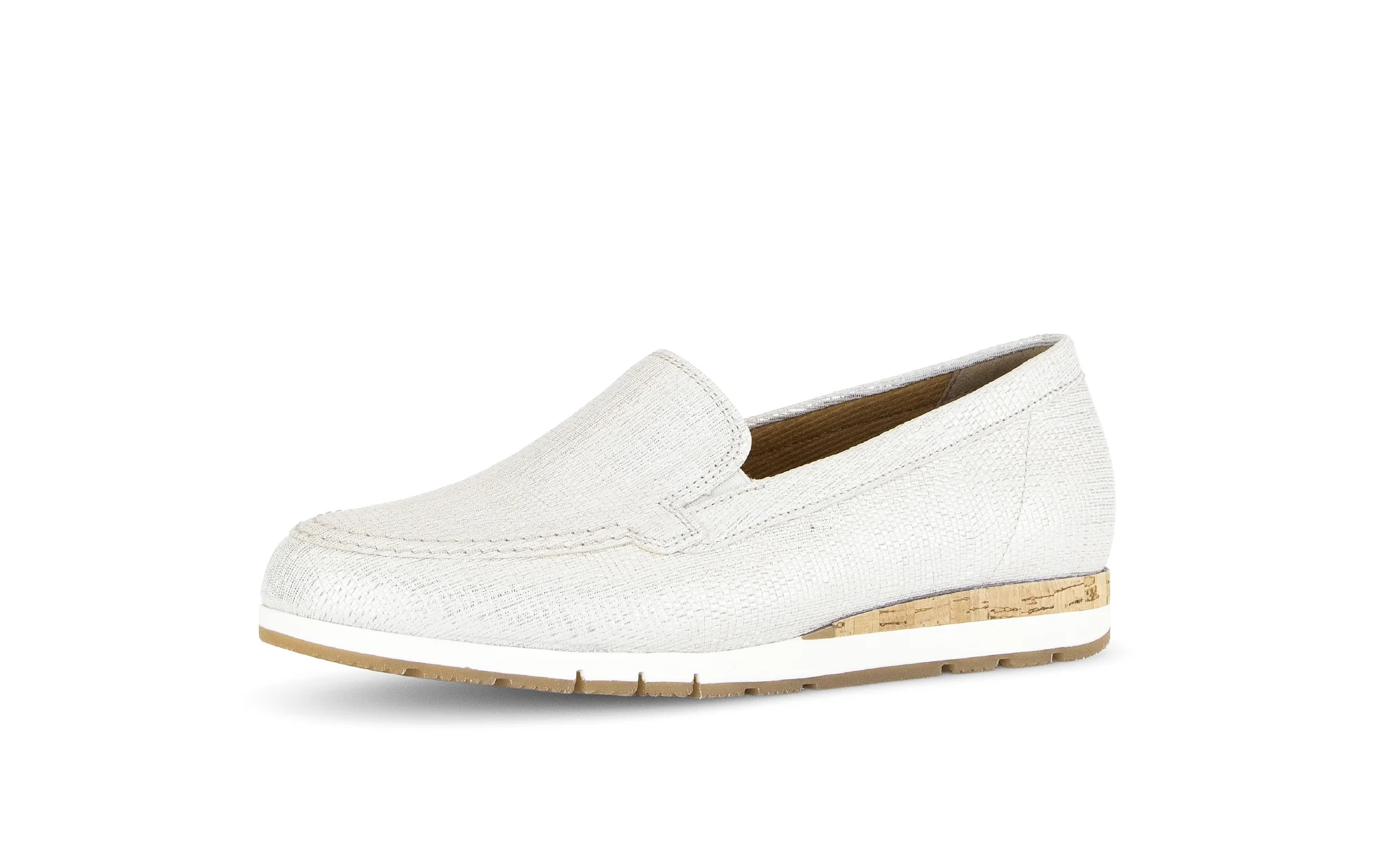 Ballerines blanches en cuir imprimé reptile - Image 6