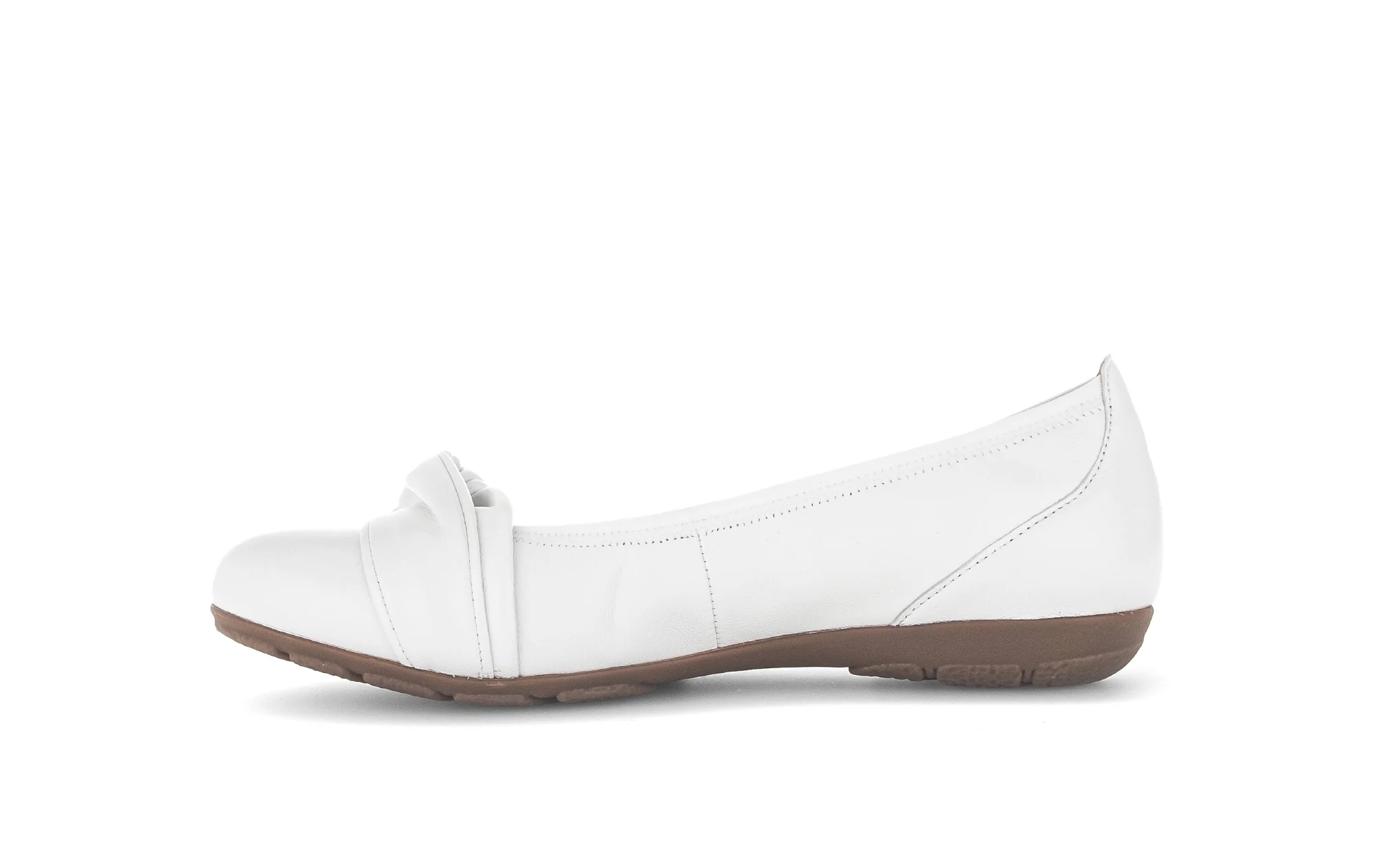 Ballerines blanches en cuir lisse - Image 2