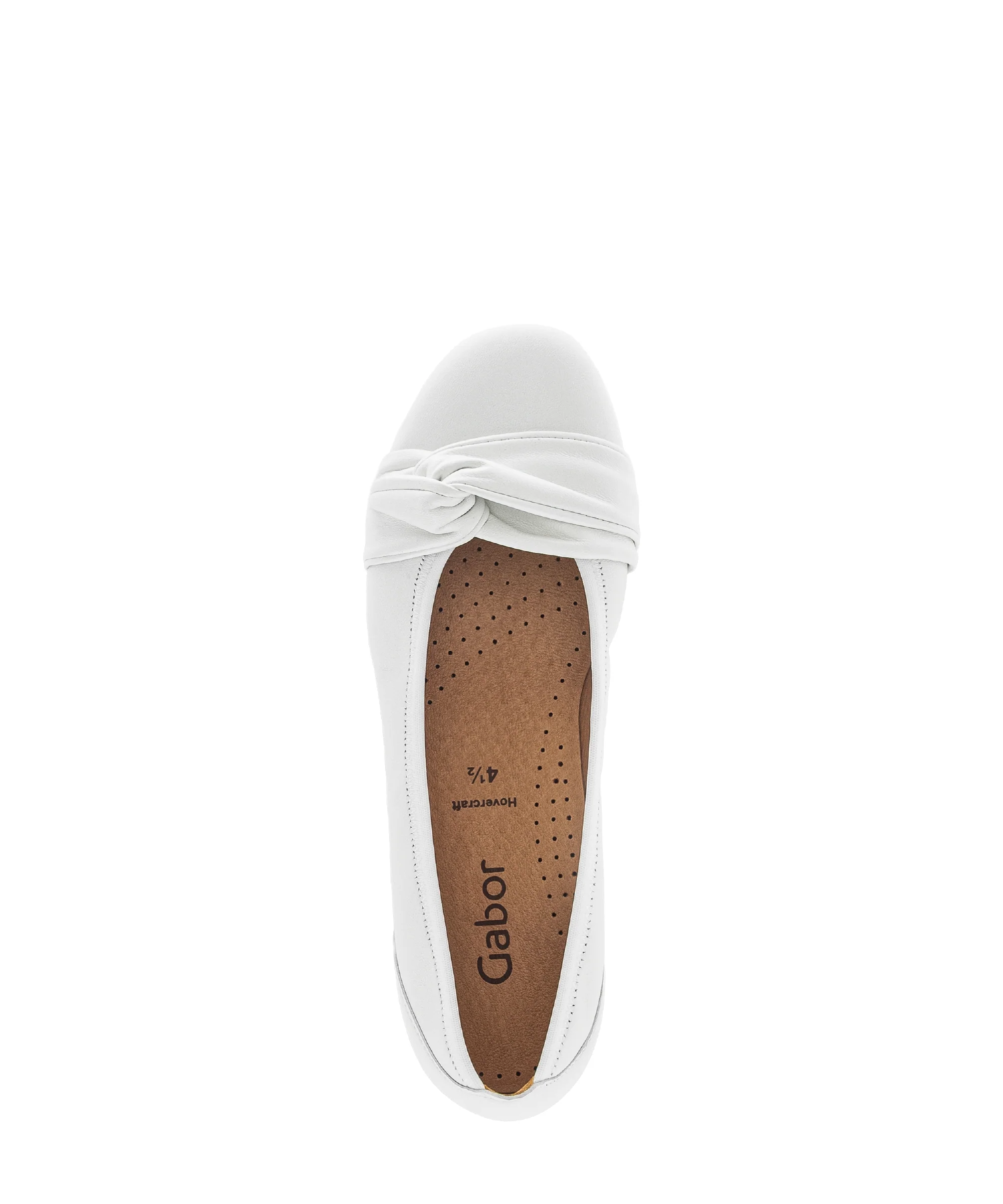 Ballerines blanches en cuir lisse - Image 3