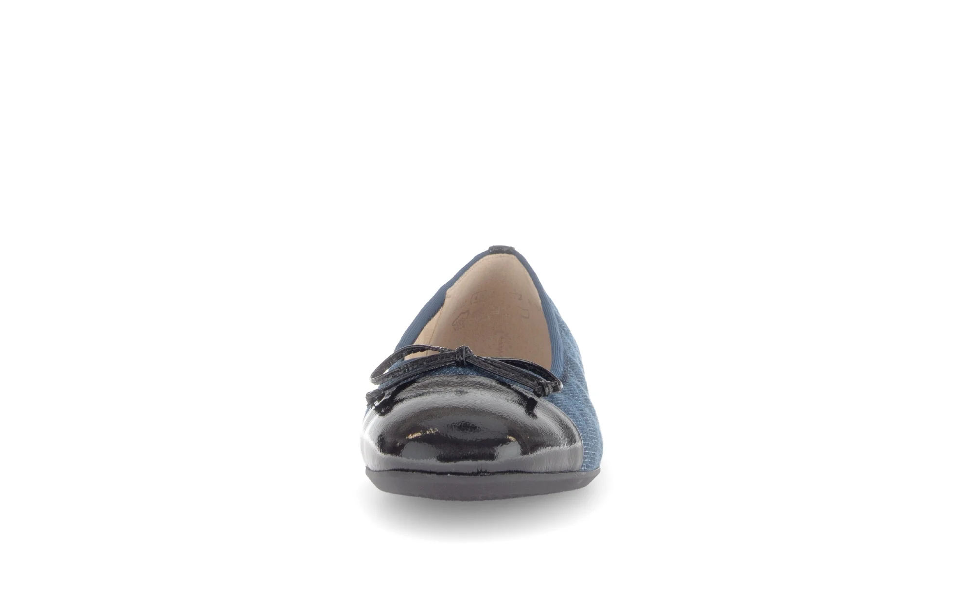 Ballerines bleues jeans bout vernis (cuir et textile) - Image 5