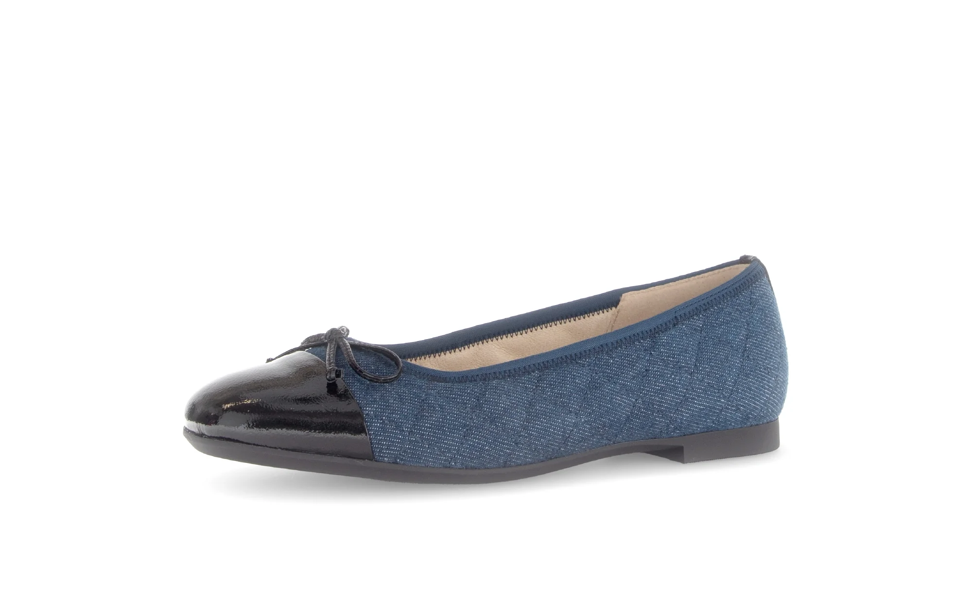 Ballerines bleues jeans bout vernis (cuir et textile) - Image 6