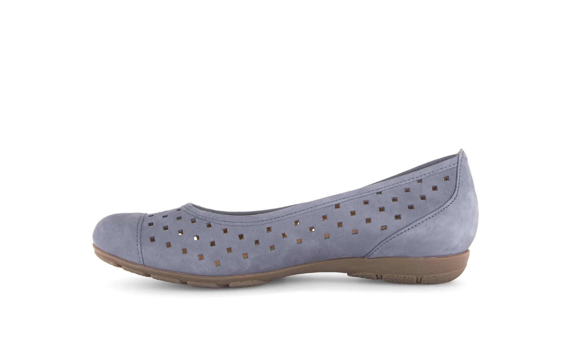 Ballerines perforées bleues en Nubuck - Image 2