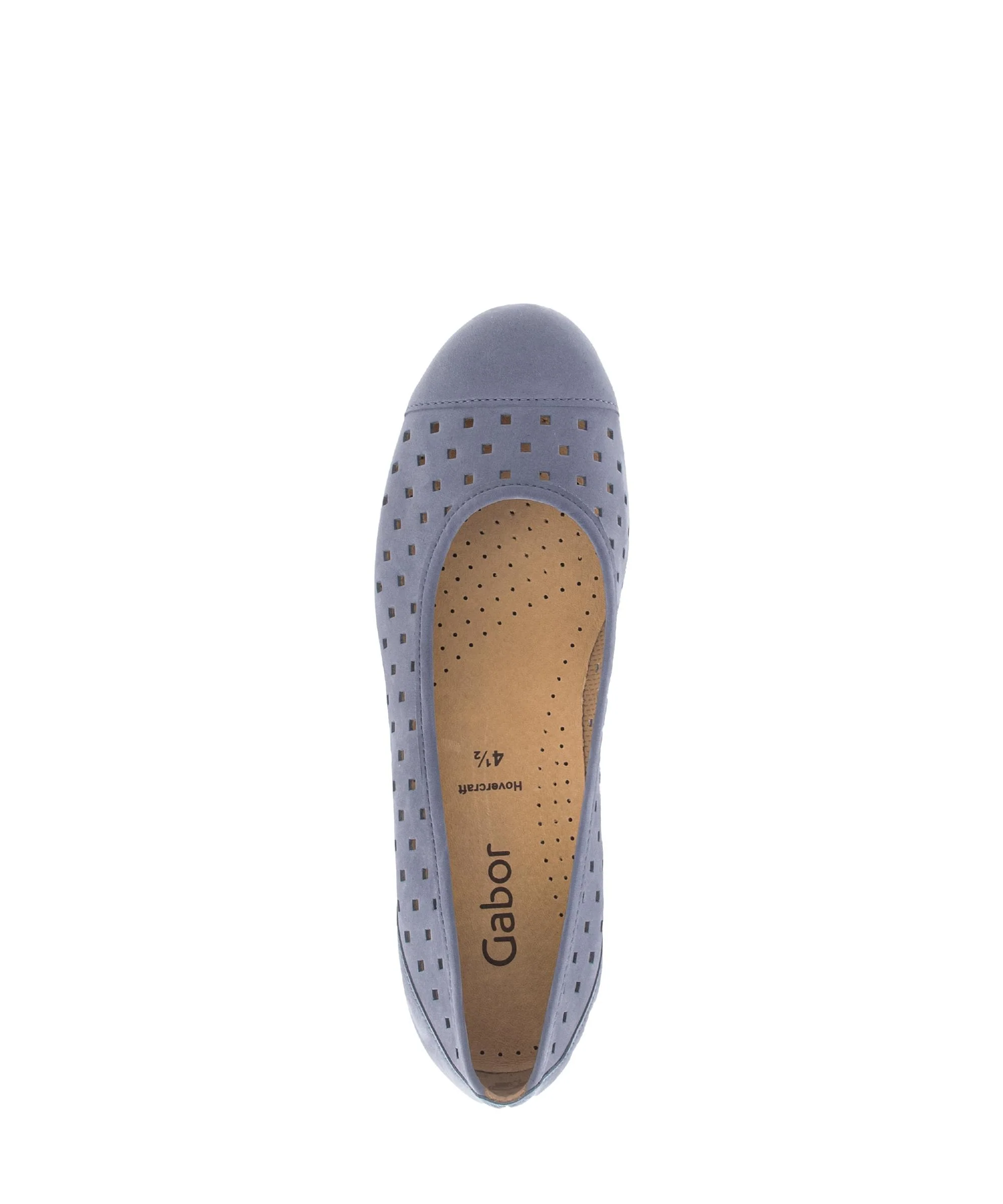 Ballerines perforées bleues en Nubuck - Image 3