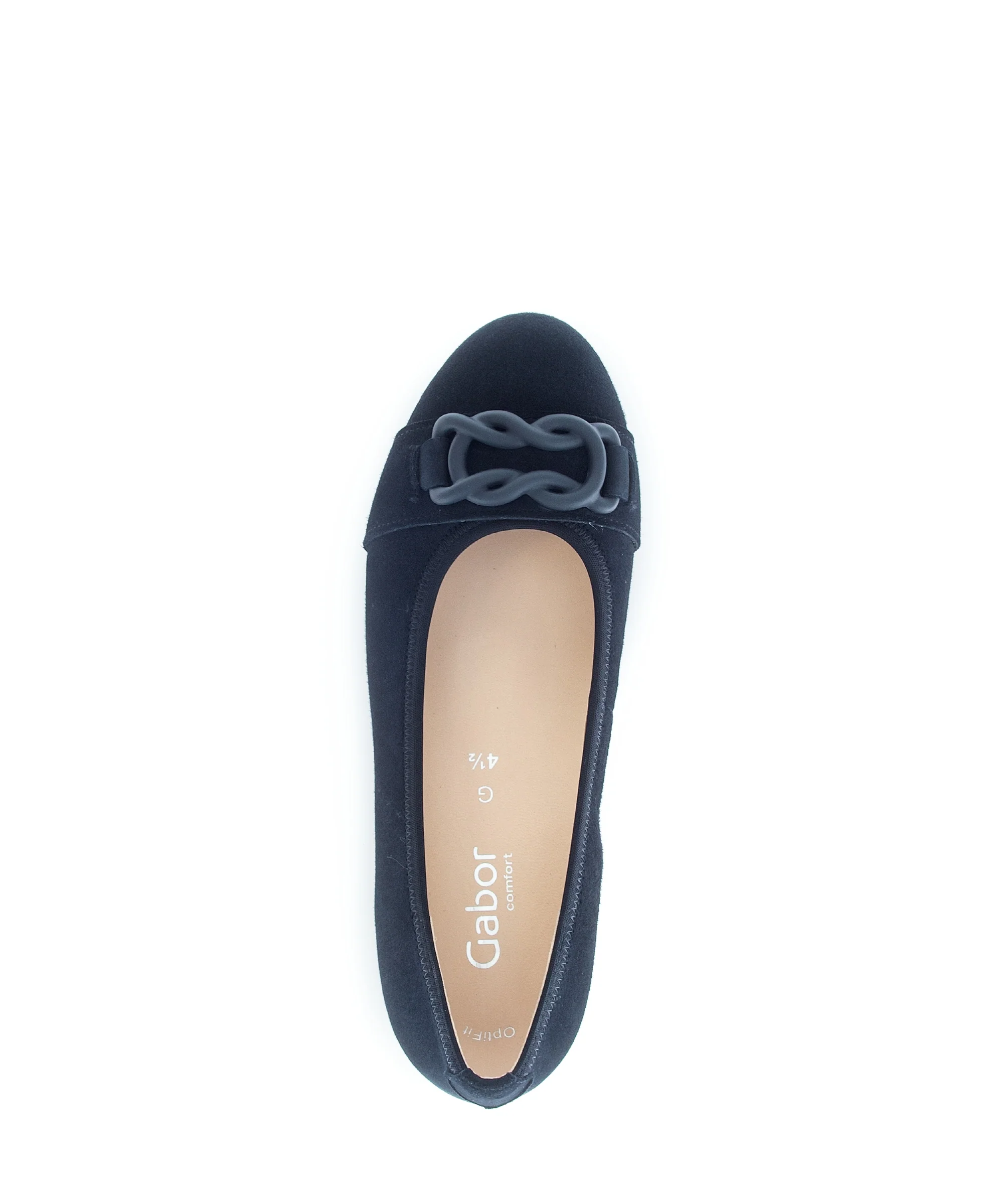 Ballerines bleues en cuir velours - Image 3