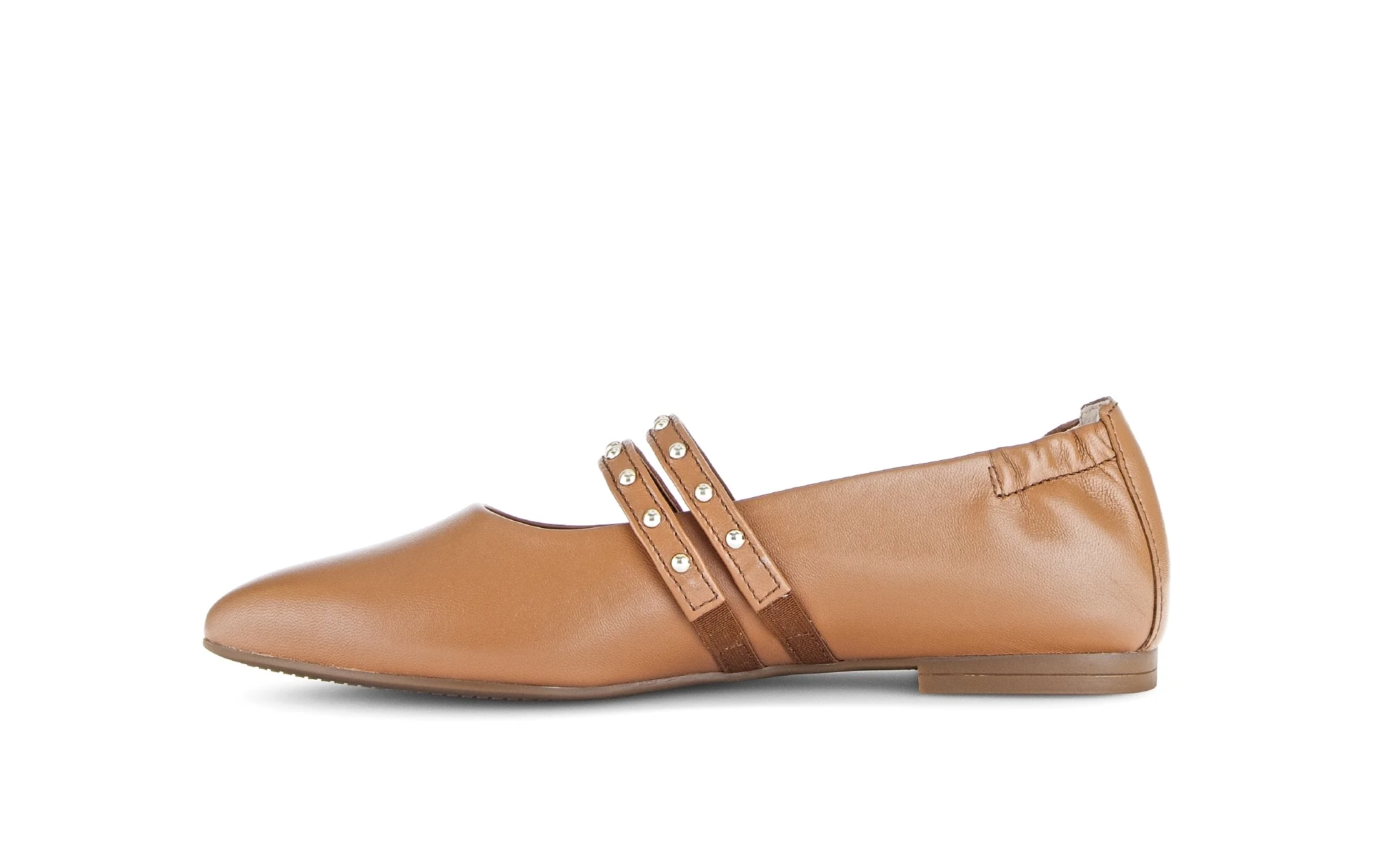 Ballerines cognac en cuir lisse - Image 2