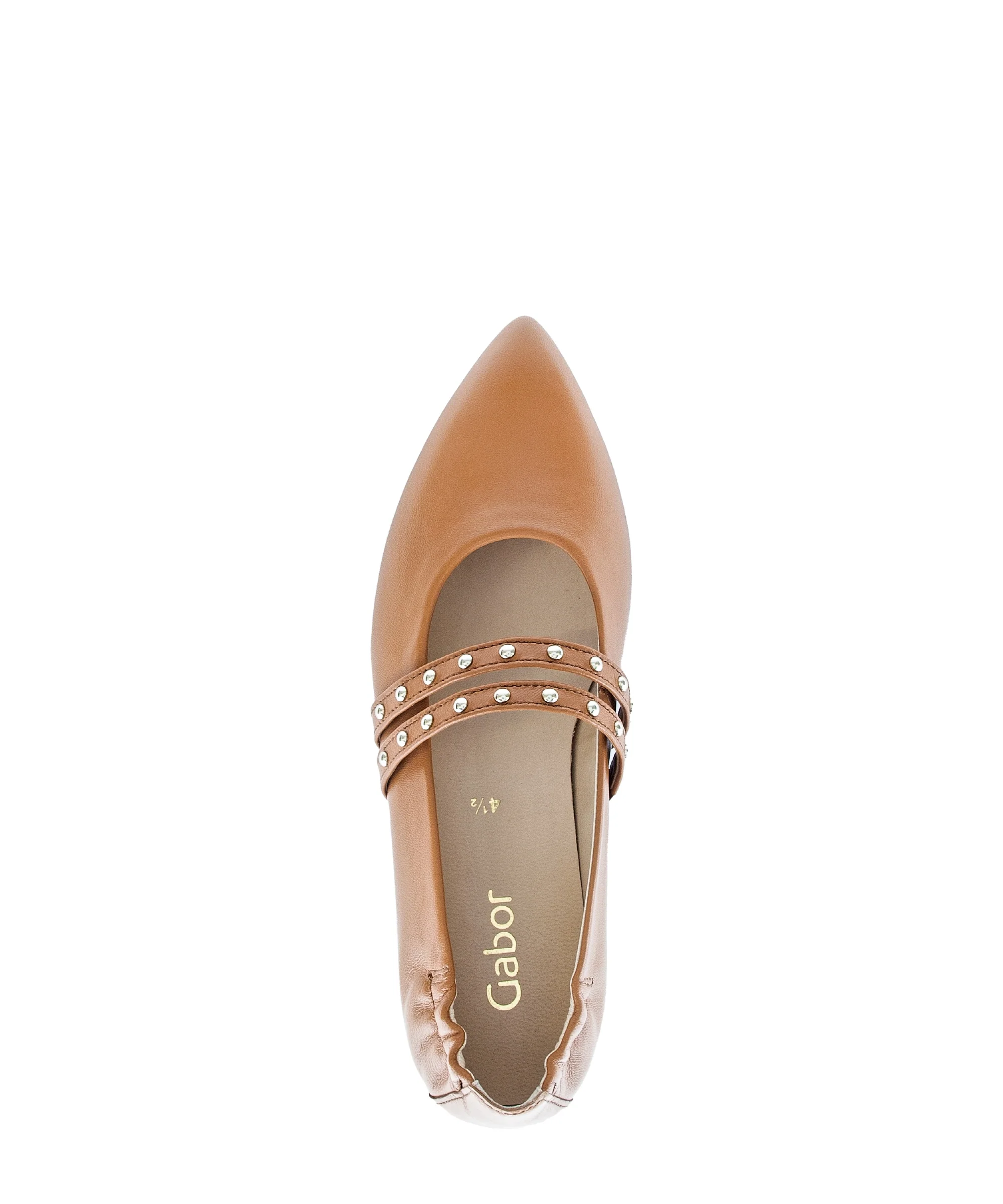 Ballerines cognac en cuir lisse - Image 3