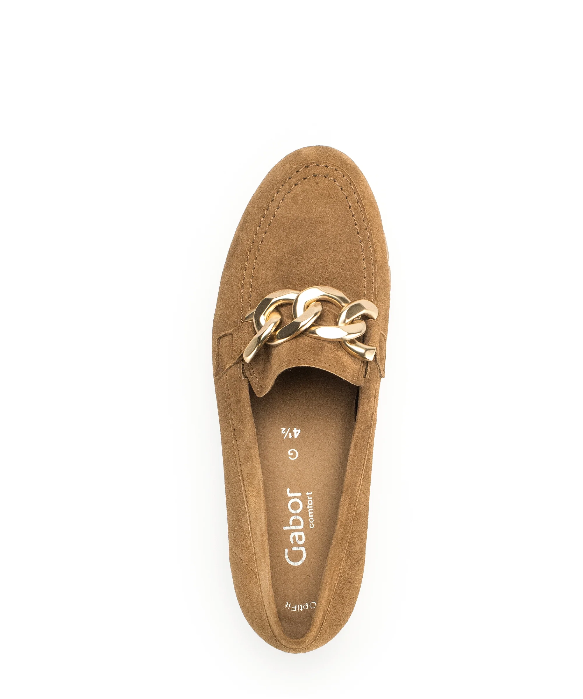 Ballerines cognac en cuir velours - Image 5