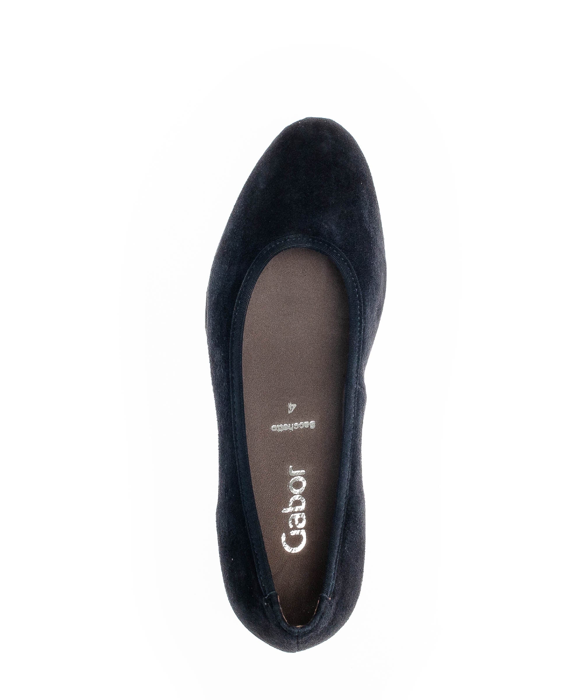 Ballerines compensées bleu marine en velours - Image 6