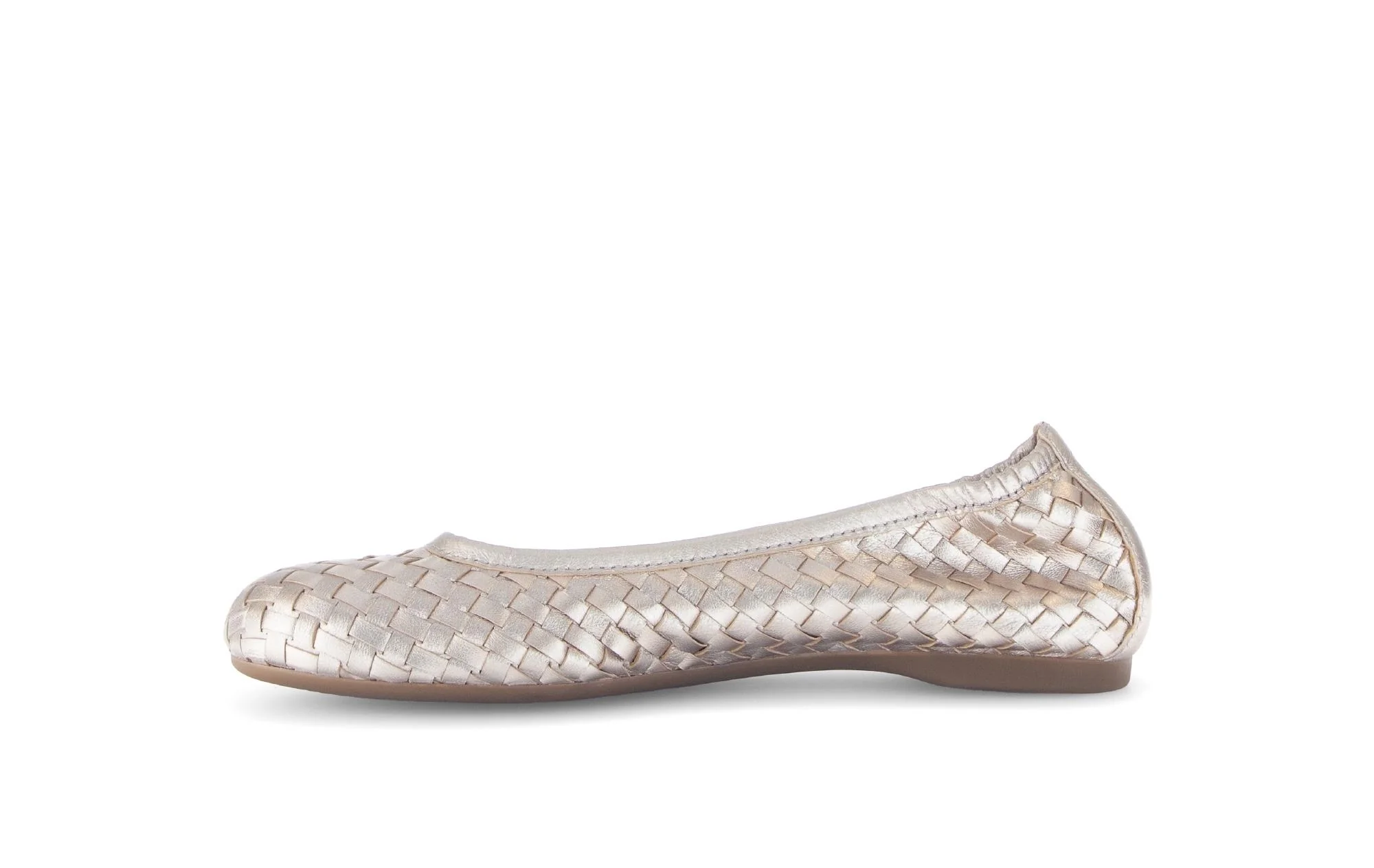 Ballerines dorées en cuir tressé - Image 2