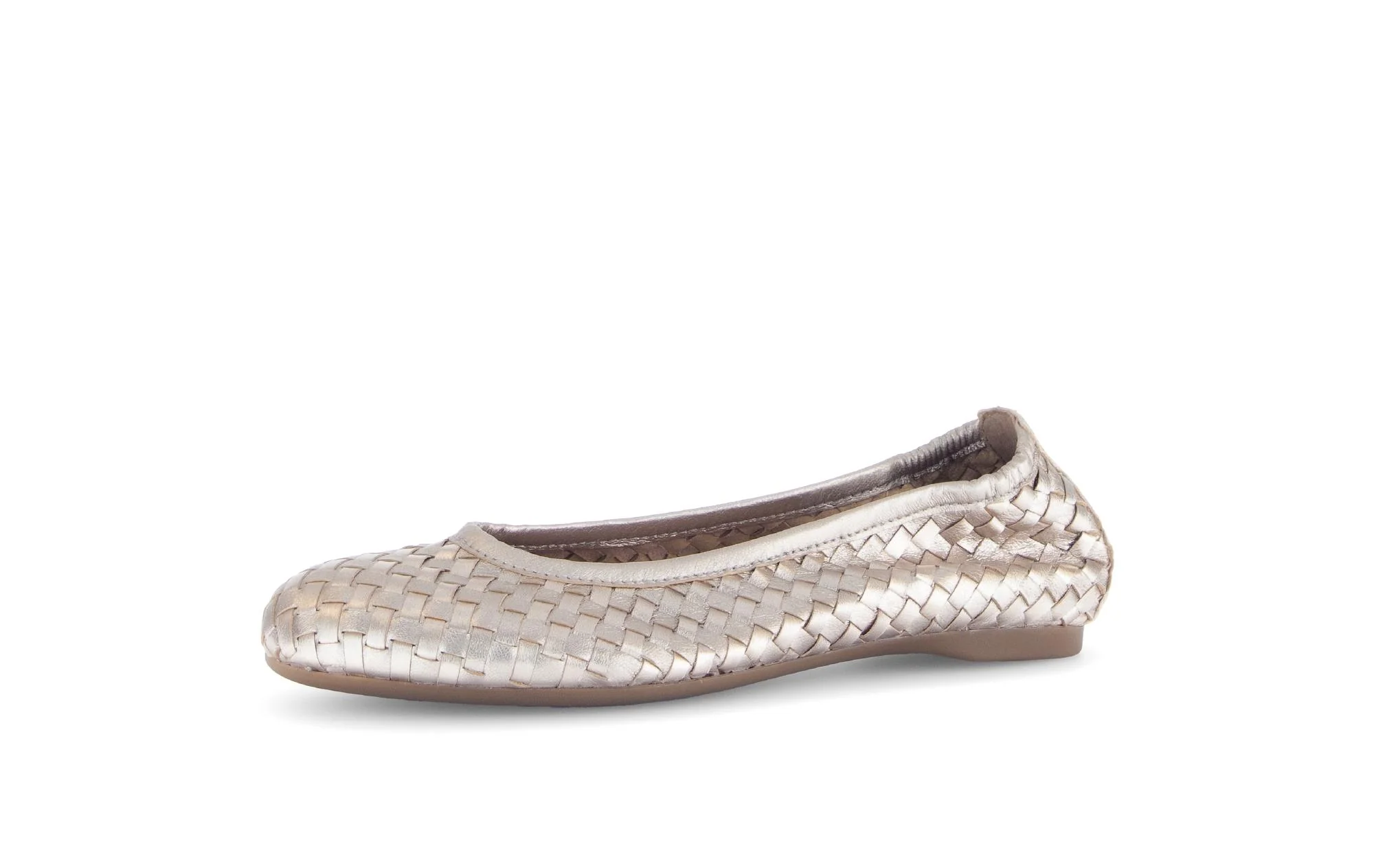 Ballerines dorées en cuir tressé - Image 6