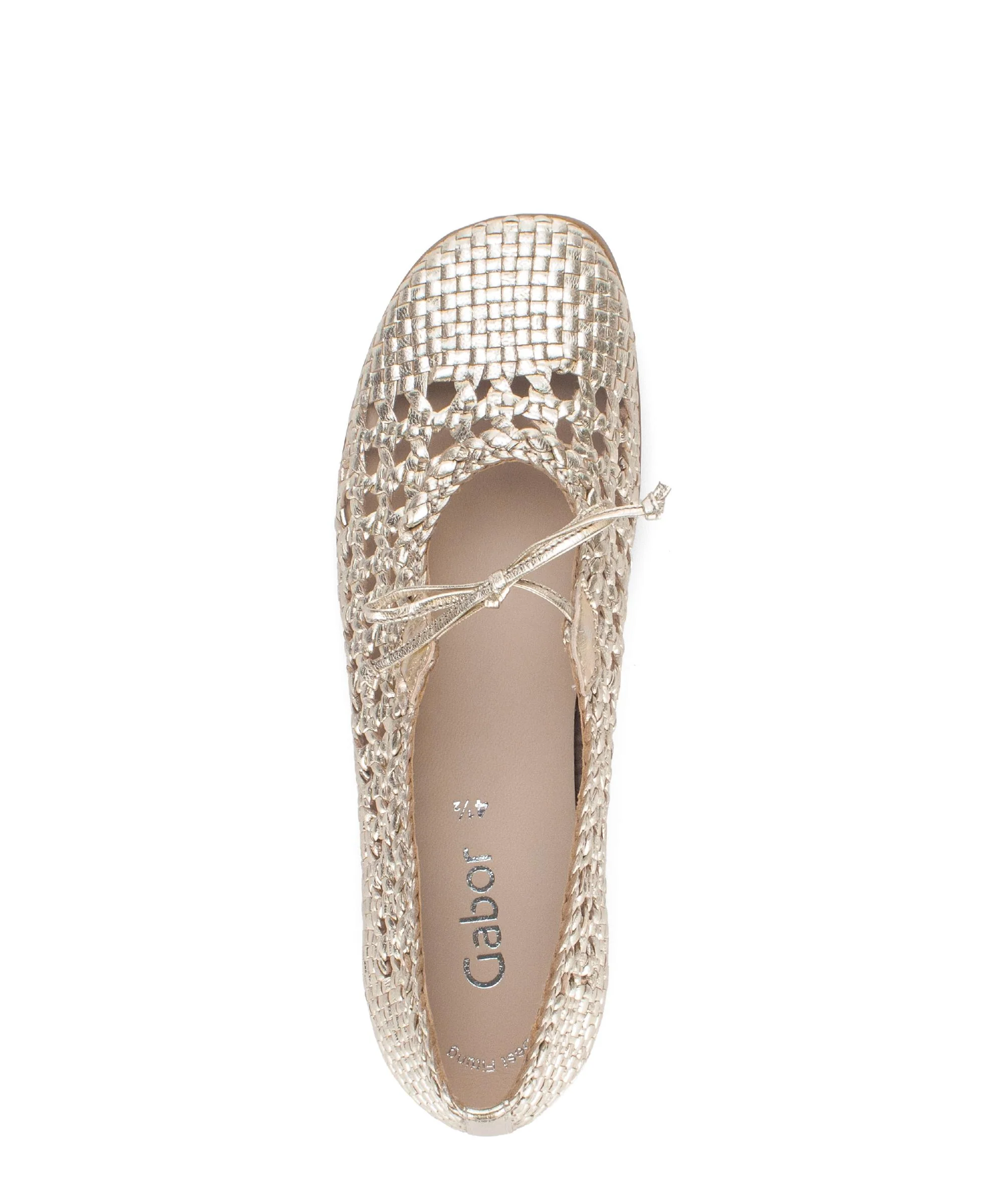 Ballerines dorées en cuir - Image 3