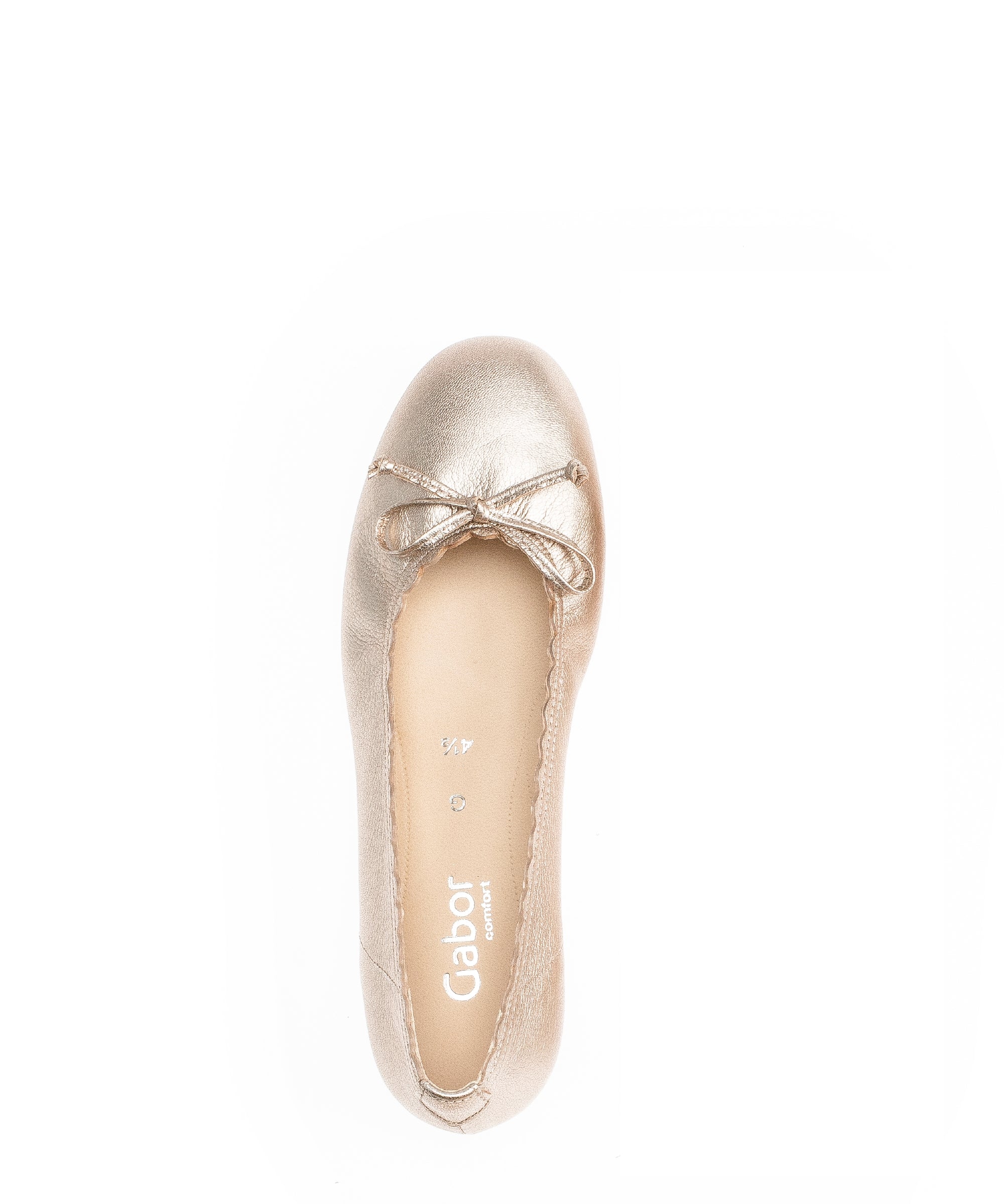 Ballerines dorées en cuir grainé - Image 3
