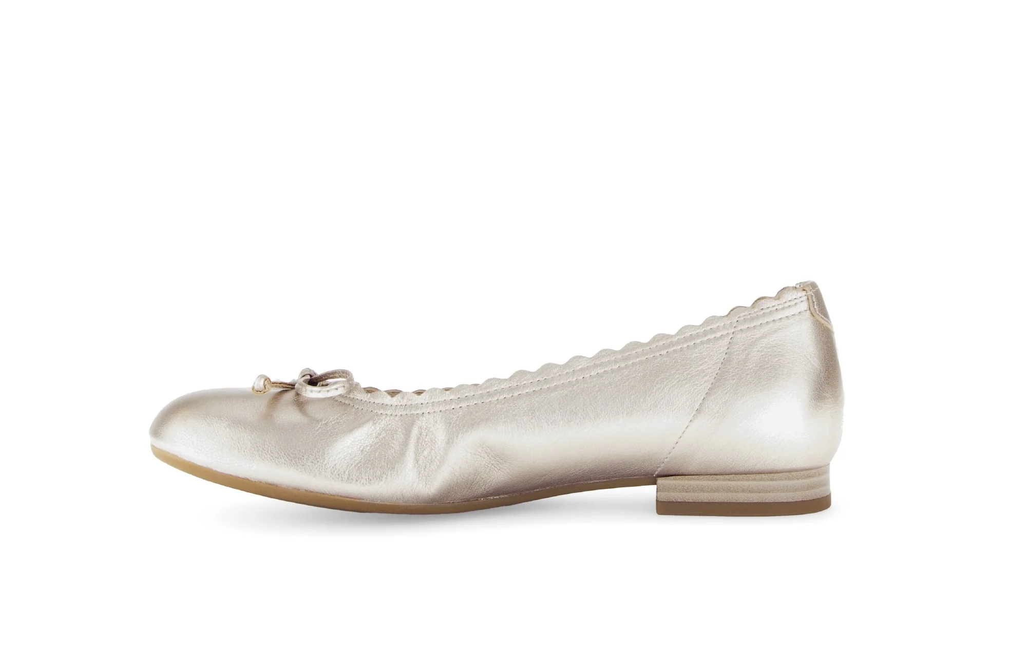 Ballerines dorées en cuir métallisé - Image 2