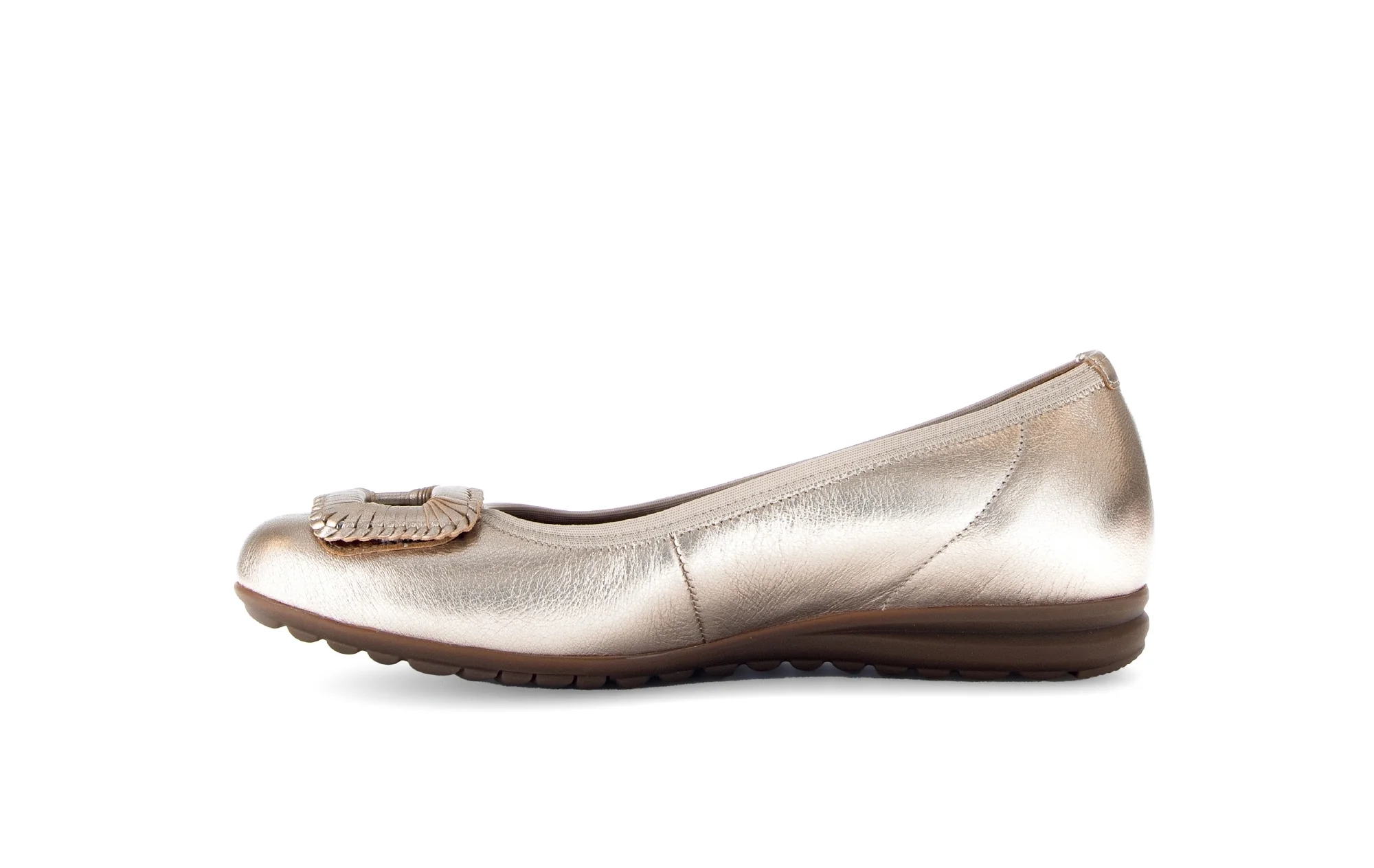 Ballerines dorées en cuir métallisé - Image 2