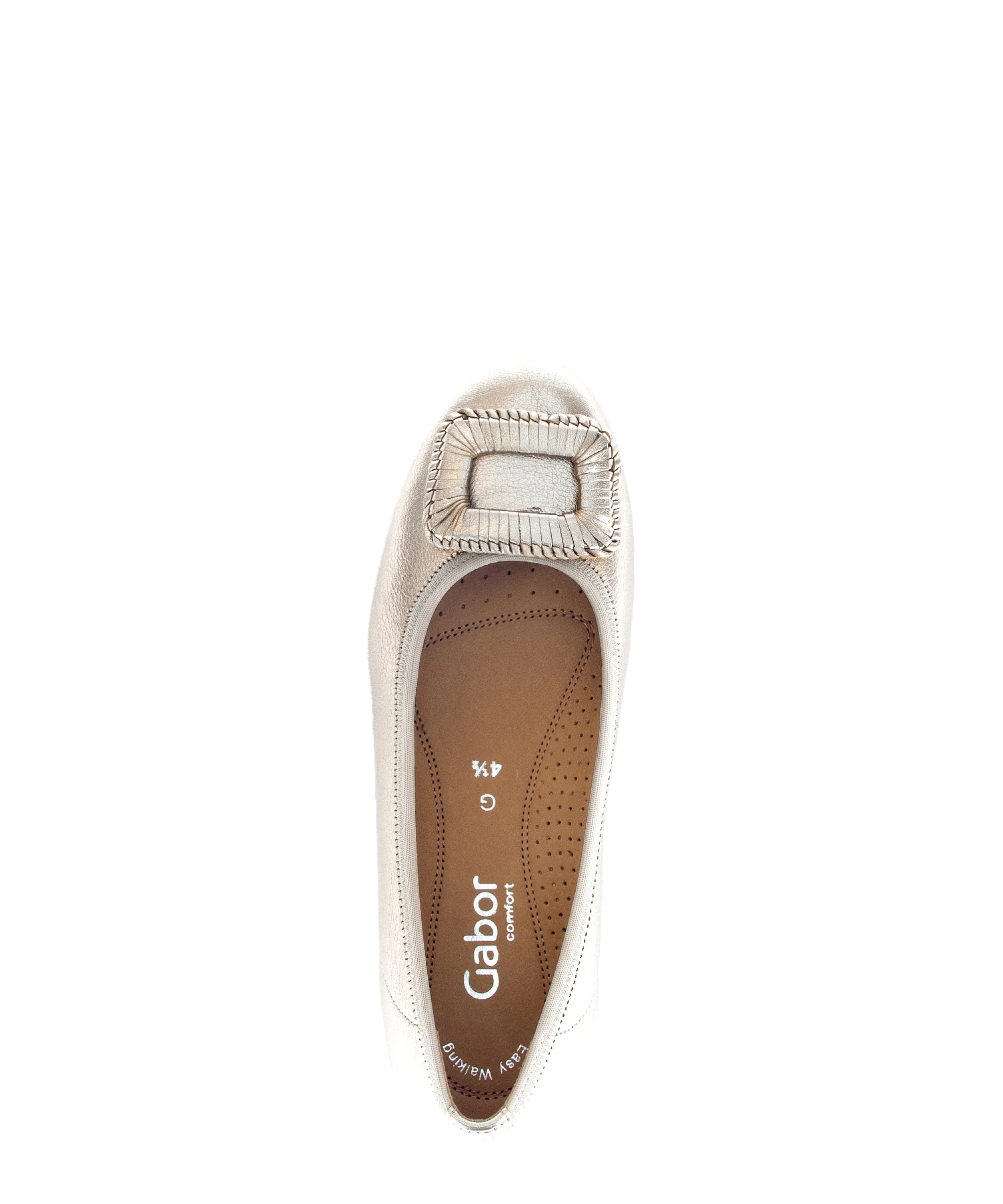 Ballerines dorées en cuir métallisé - Image 3