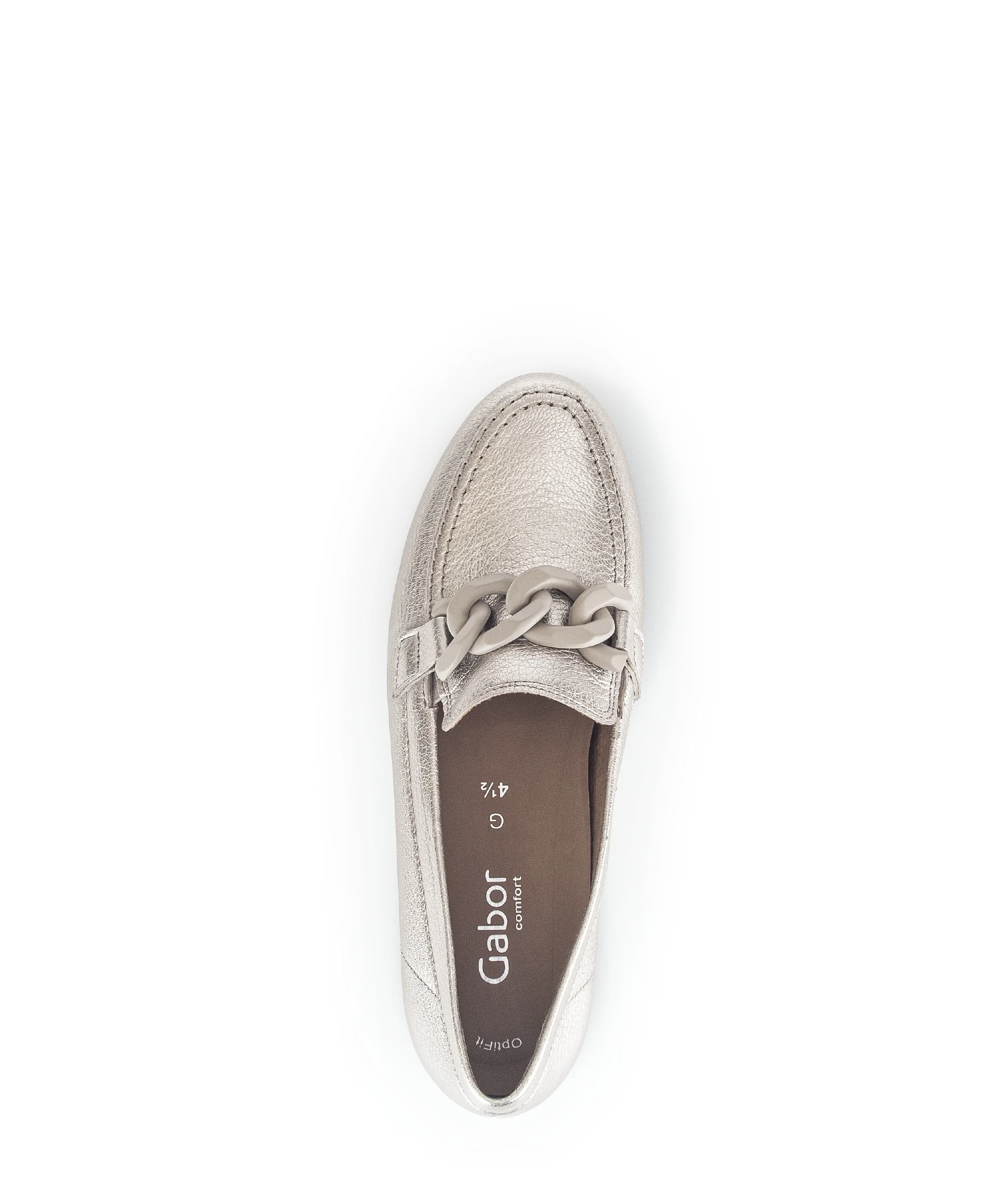 Ballerines dorées en cuir métallisé - Image 3
