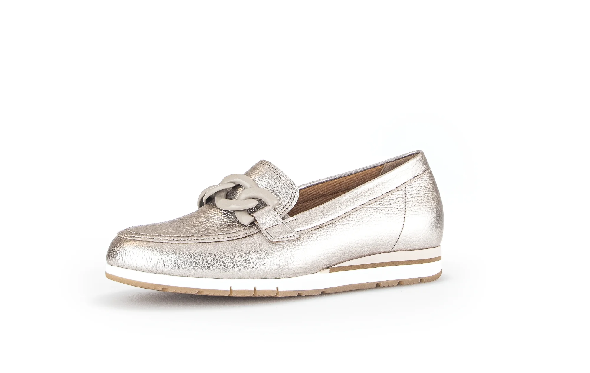 Ballerines dorées en cuir métallisé - Image 6