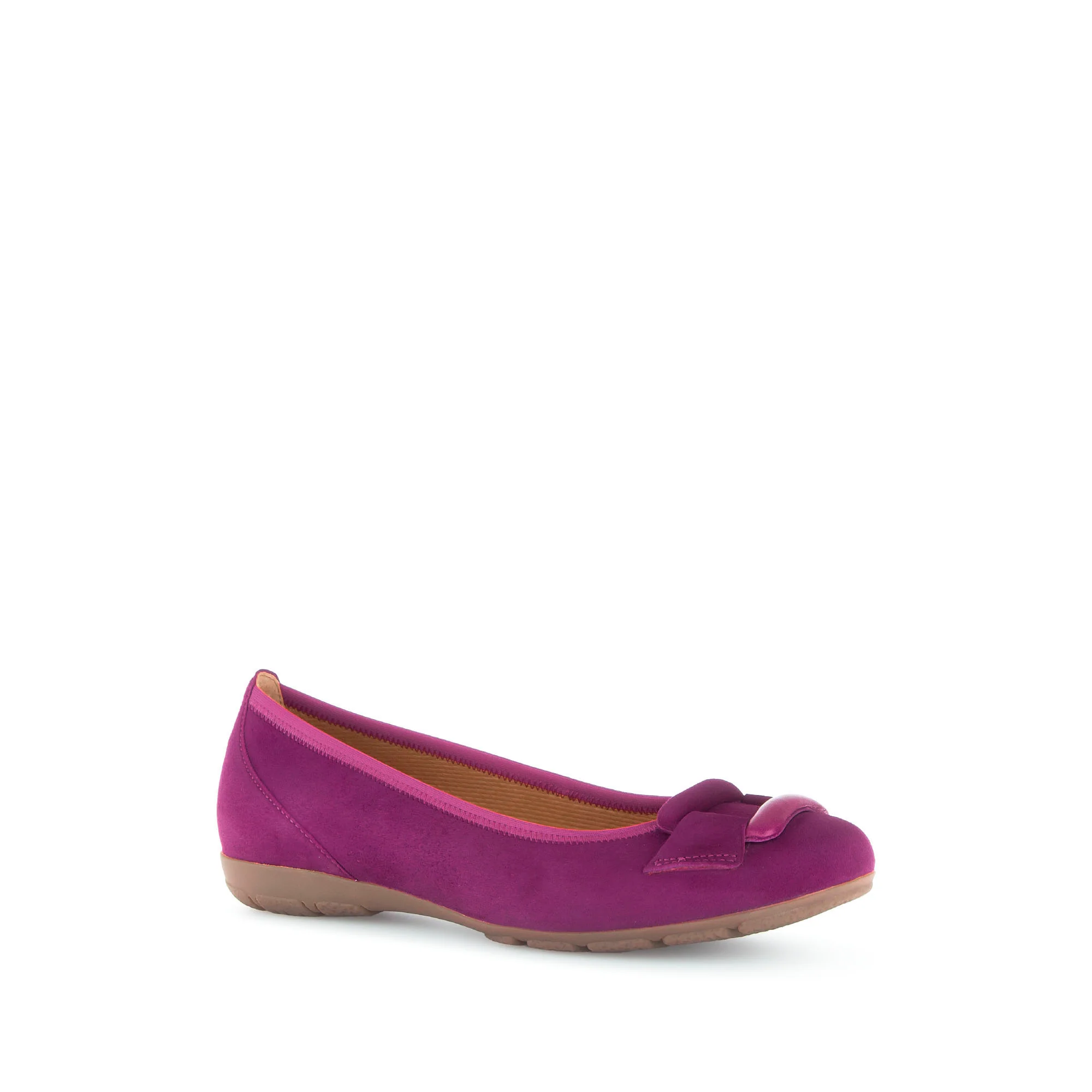 Ballerines fuchsia en combinaison cuirs - Image 3