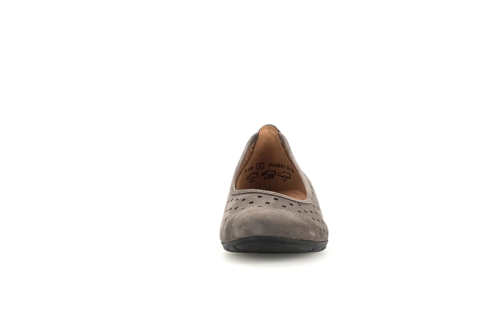 Ballerines grises en cuir velours - Image 4
