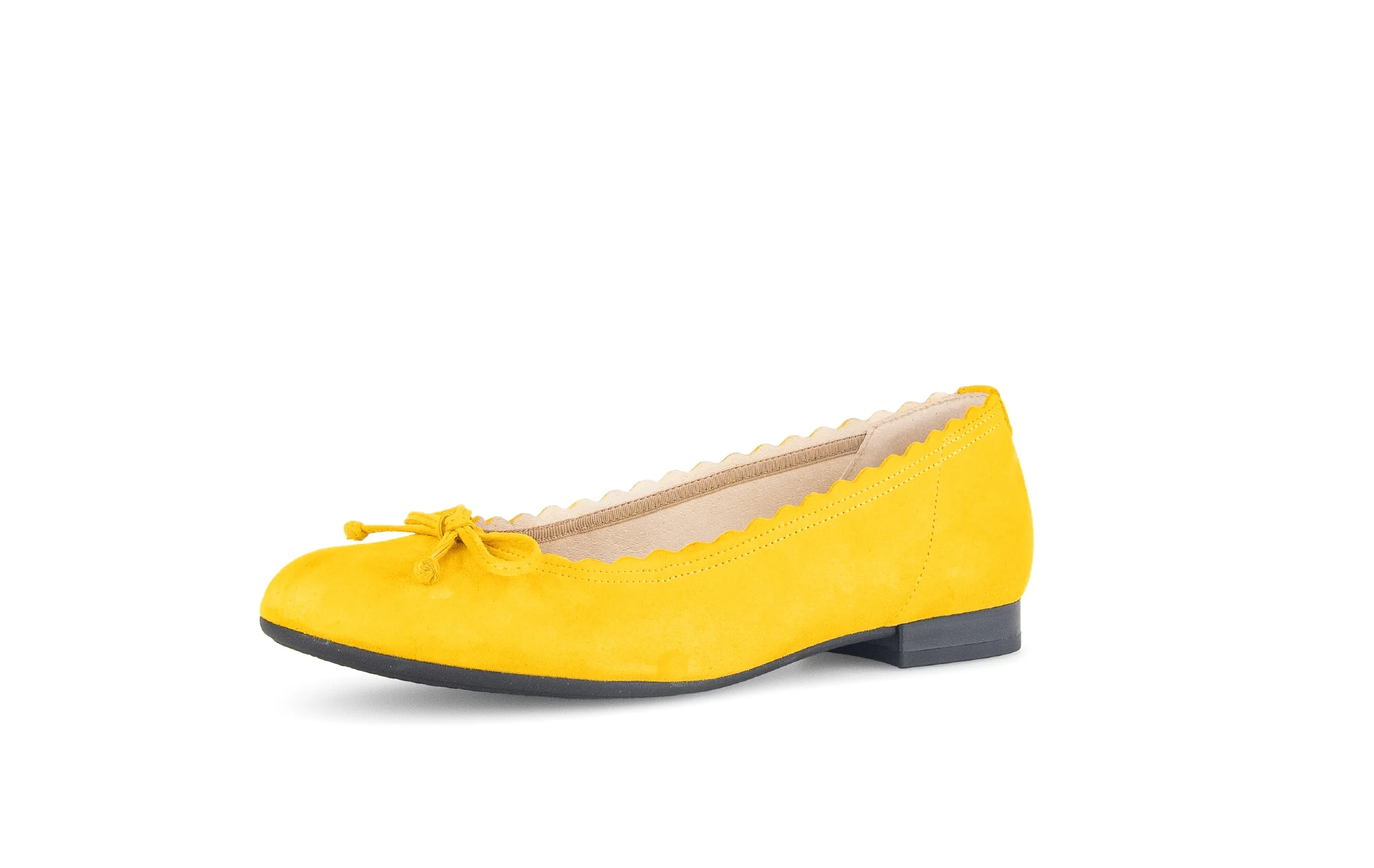 Ballerines jaunes en cuir velours - Image 3
