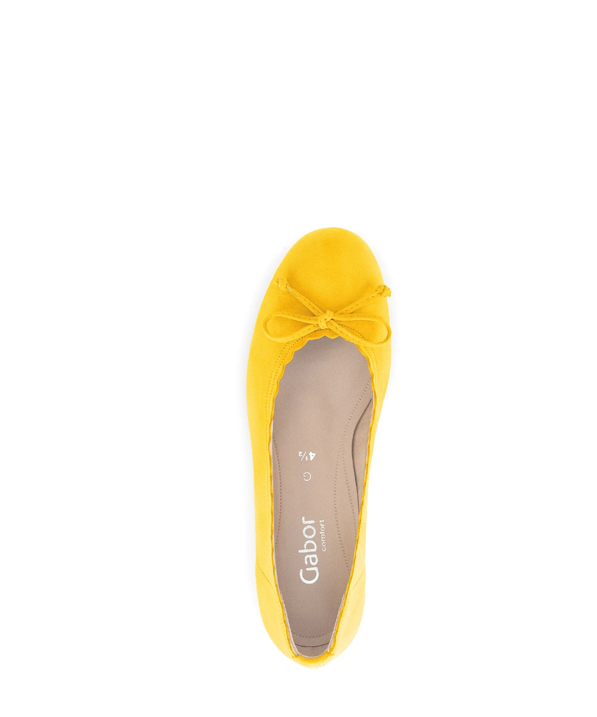 Ballerines jaunes en cuir velours - Image 5