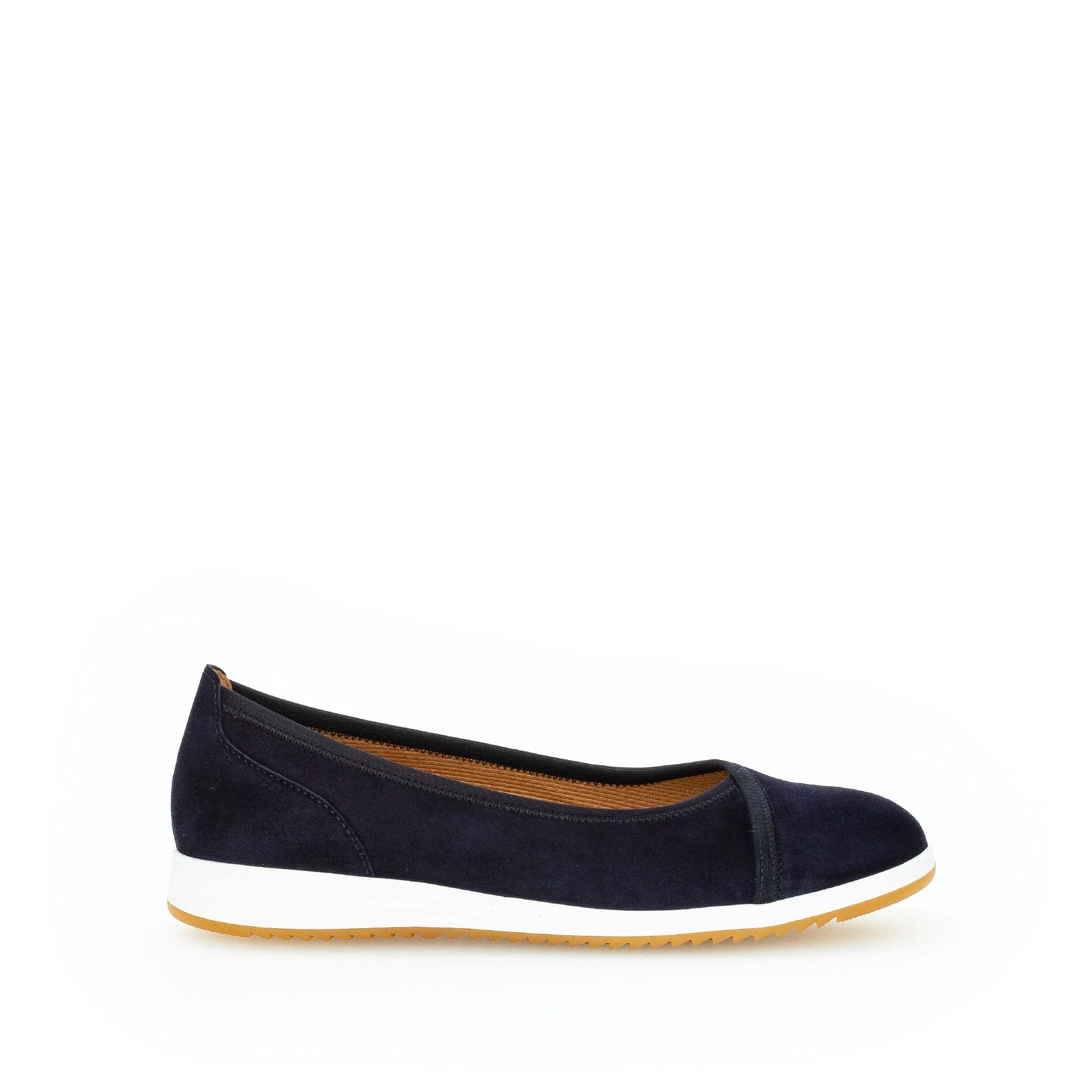 Ballerines marine en cuir
