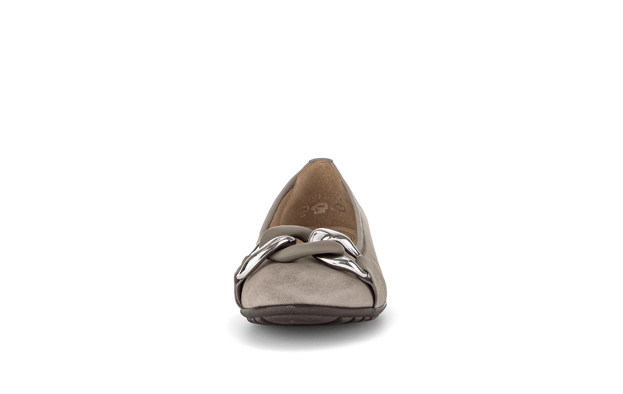 Ballerines taupe en cuir - Image 5