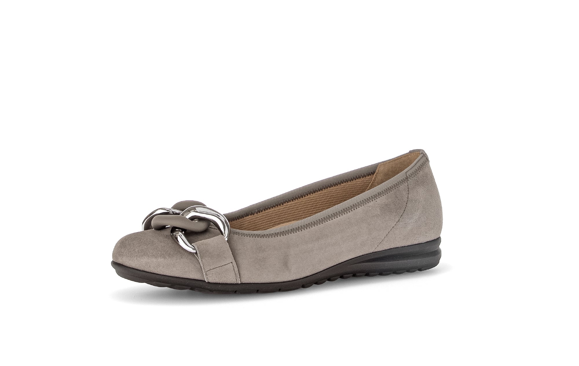 Ballerines taupe en cuir - Image 6