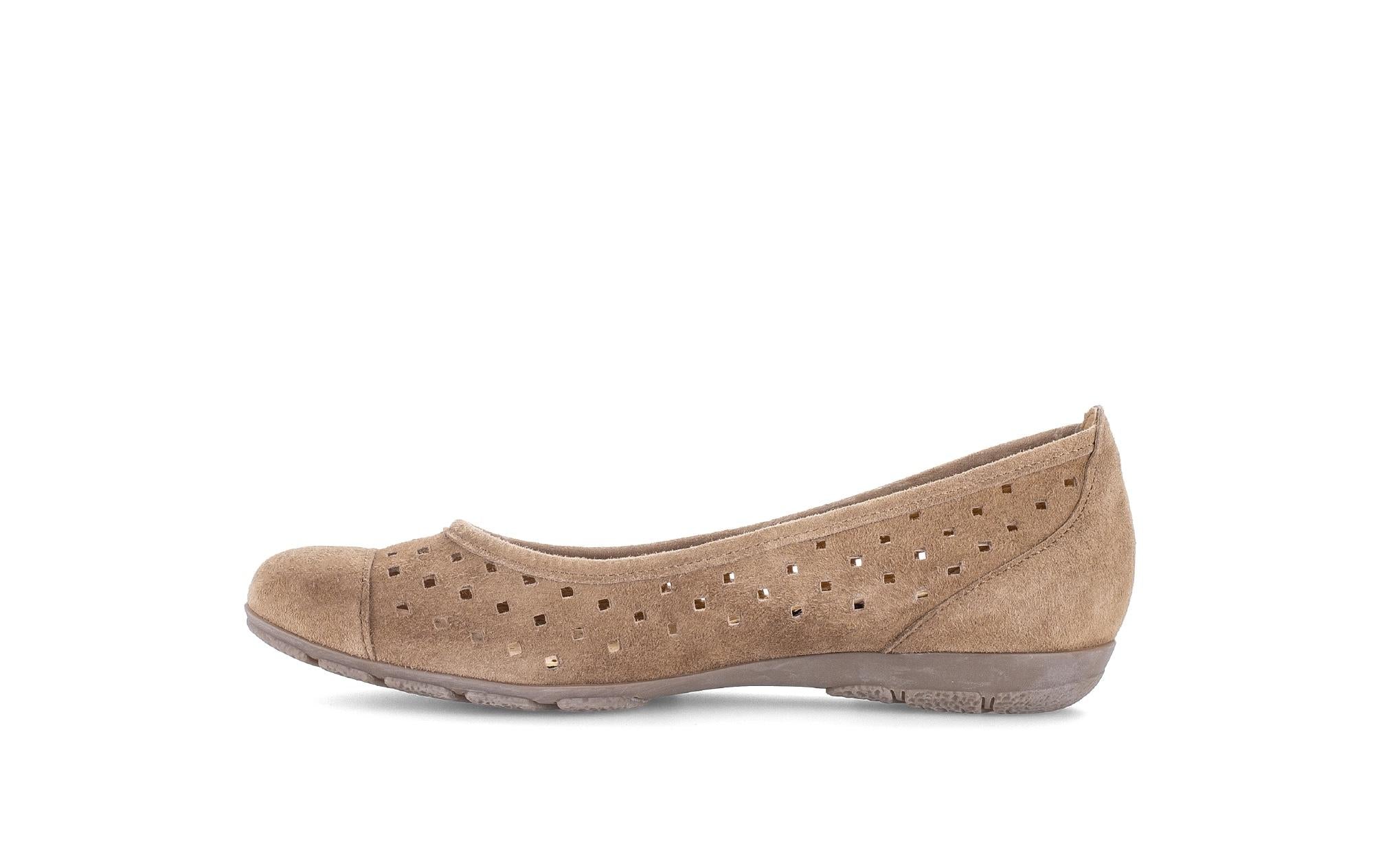 Ballerines perforées Cognac en Nubuck - Image 2