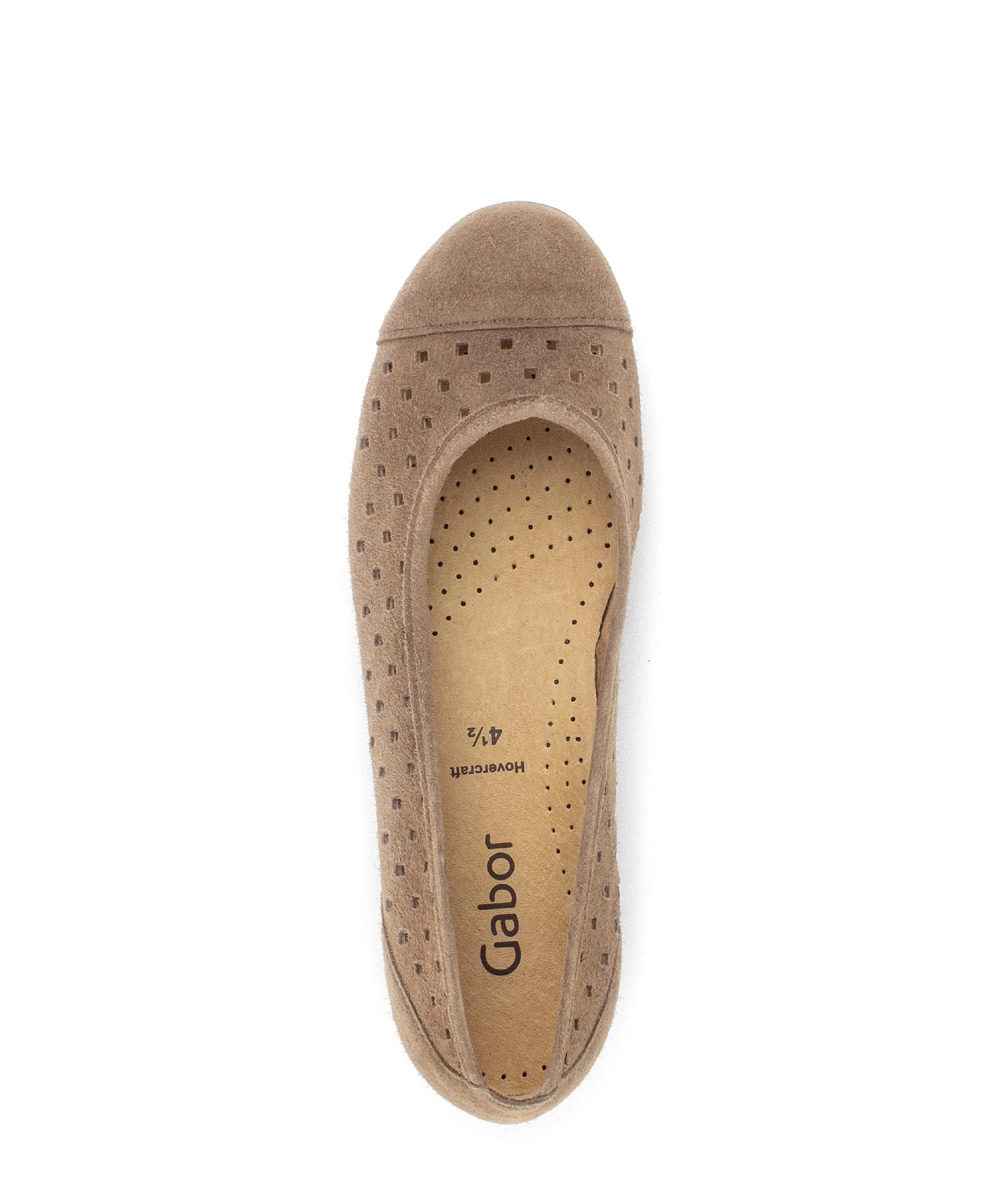 Ballerines perforées Cognac en Nubuck - Image 3