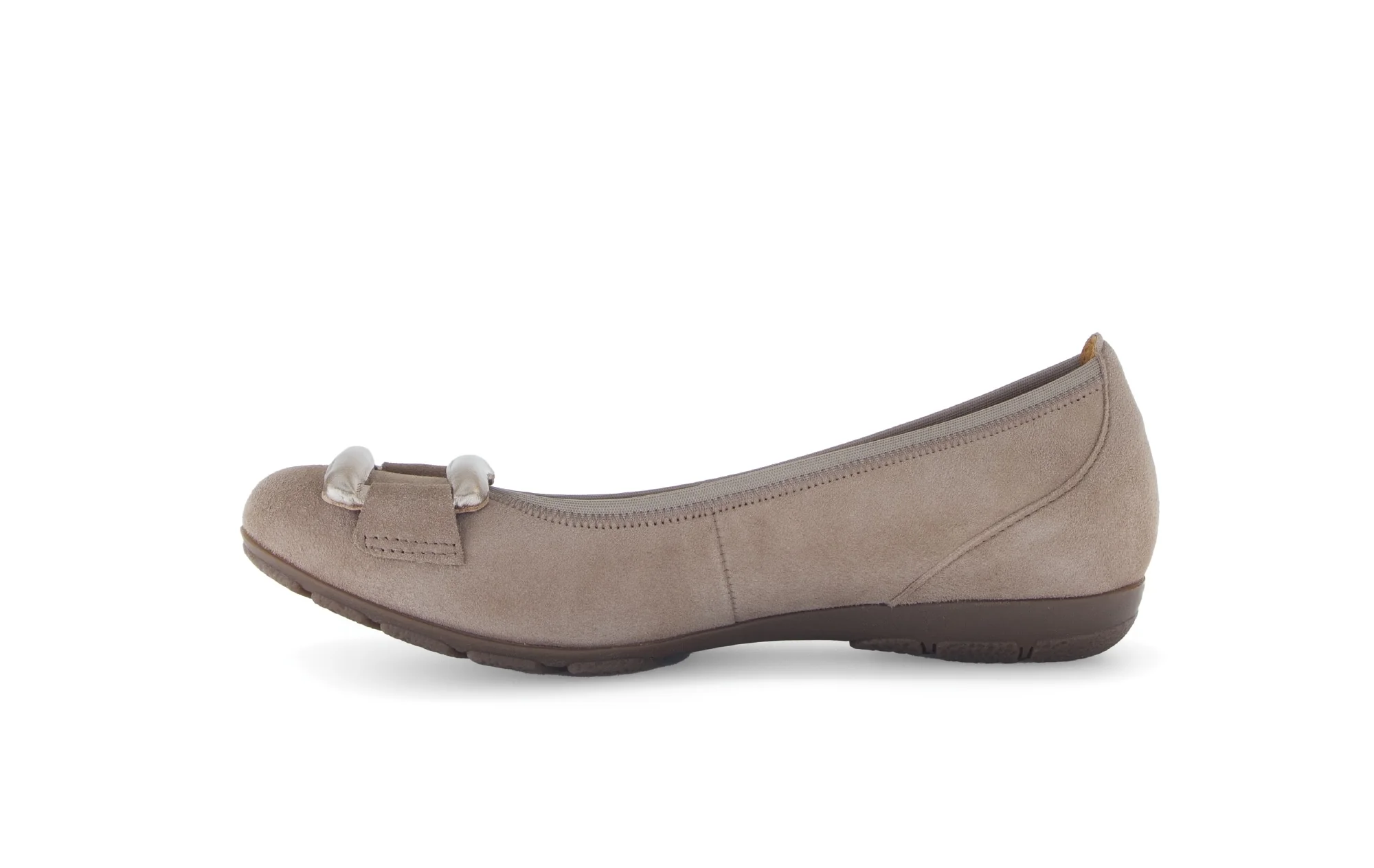 Ballerines marron en cuir velours - Image 2