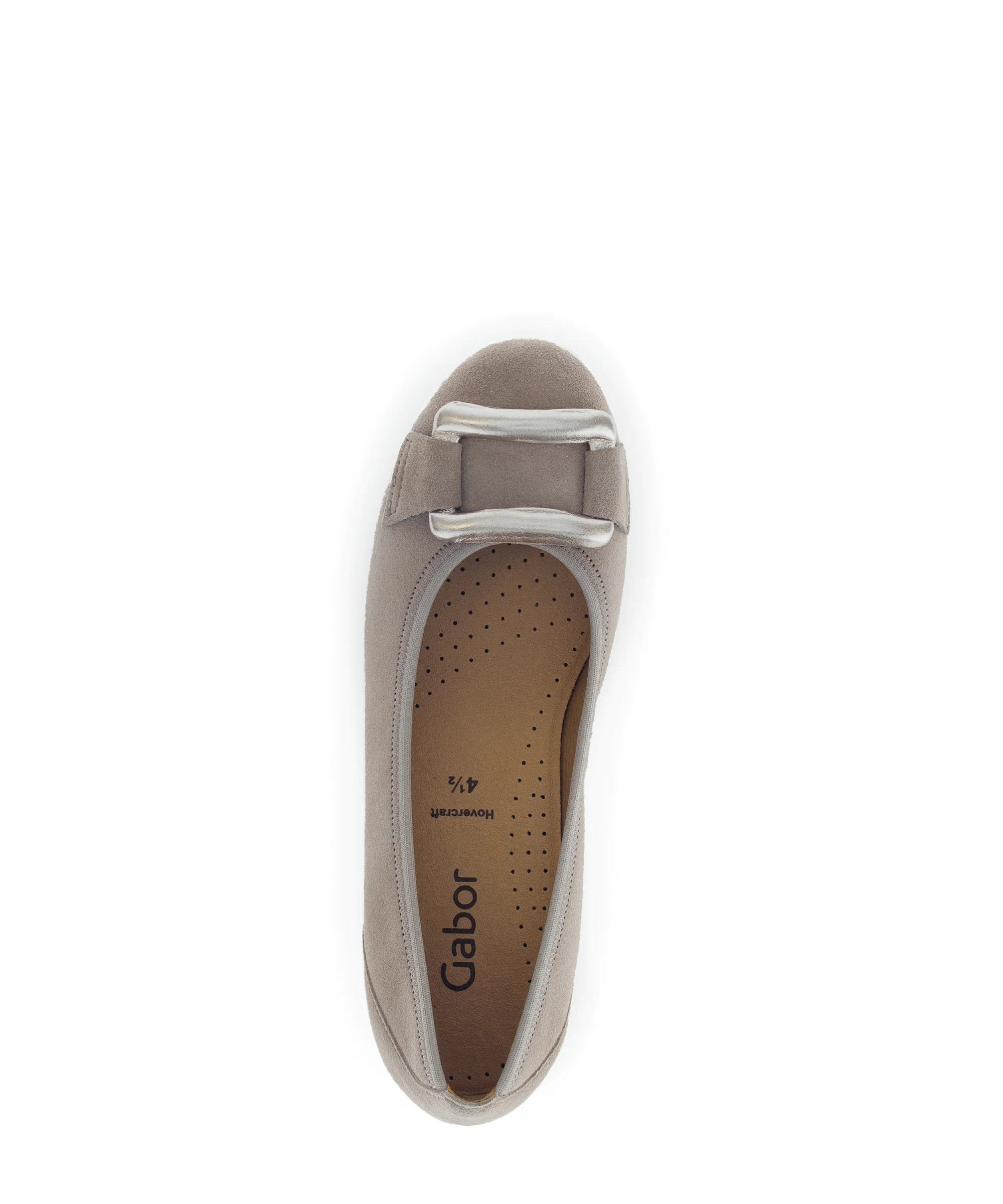 Ballerines marron en cuir velours - Image 3