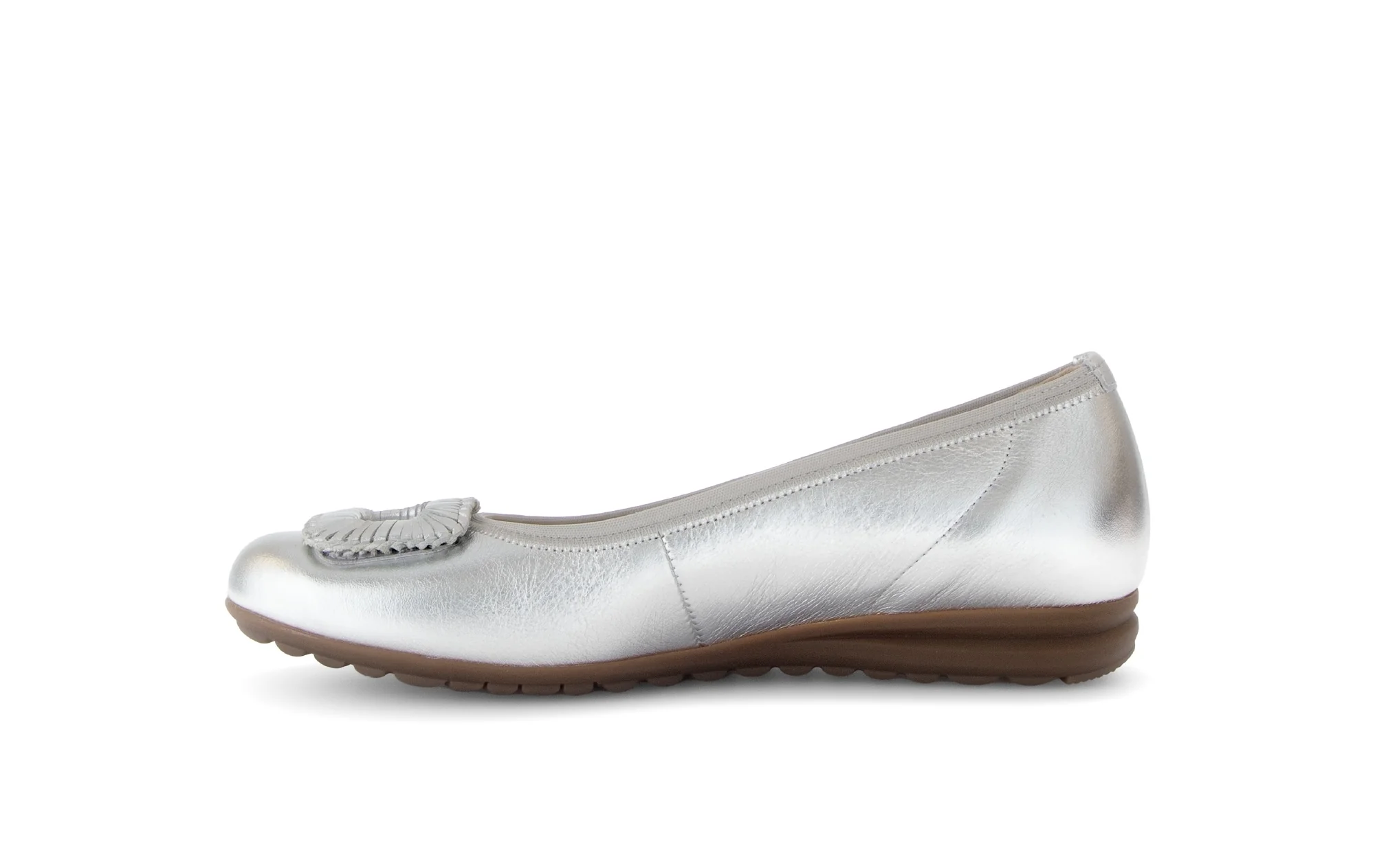 Ballerines métalliques en cuir lisse - Image 2