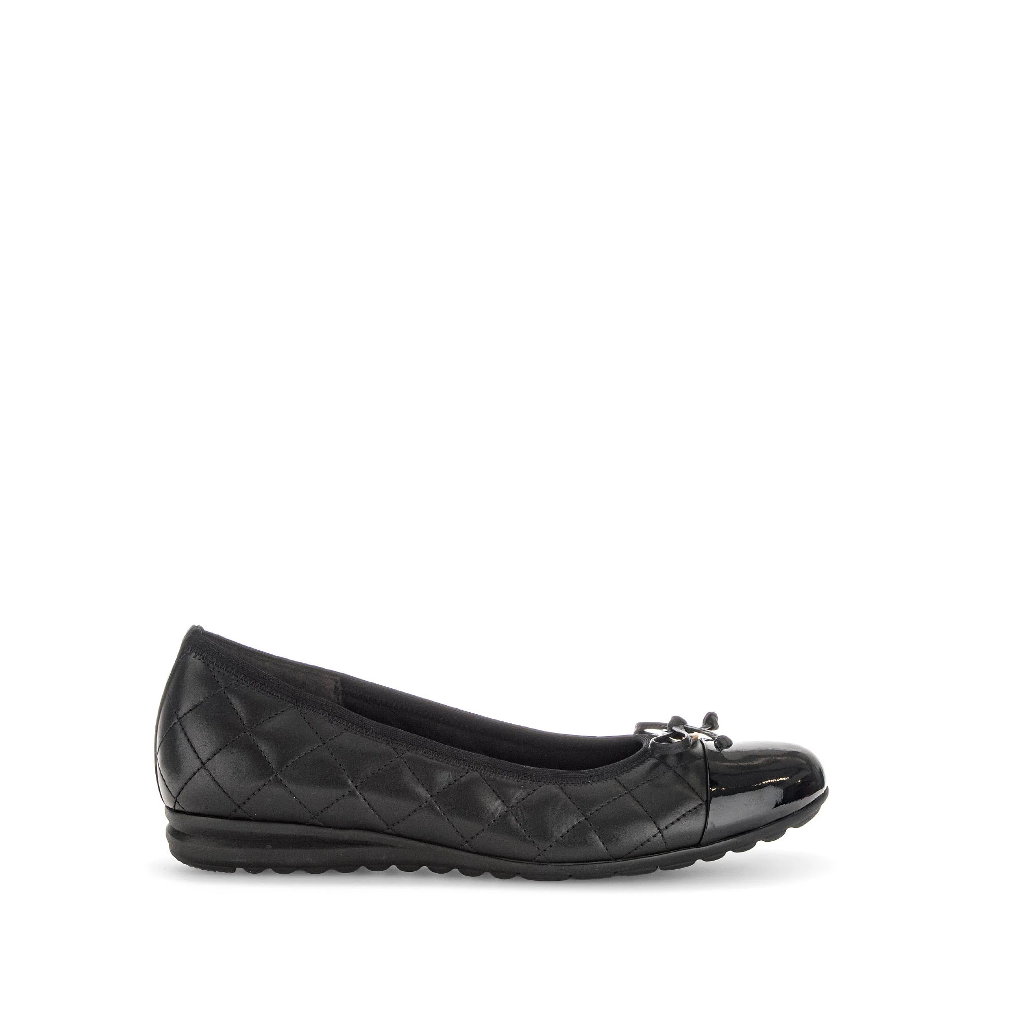 Ballerines noires en combinaison cuirs