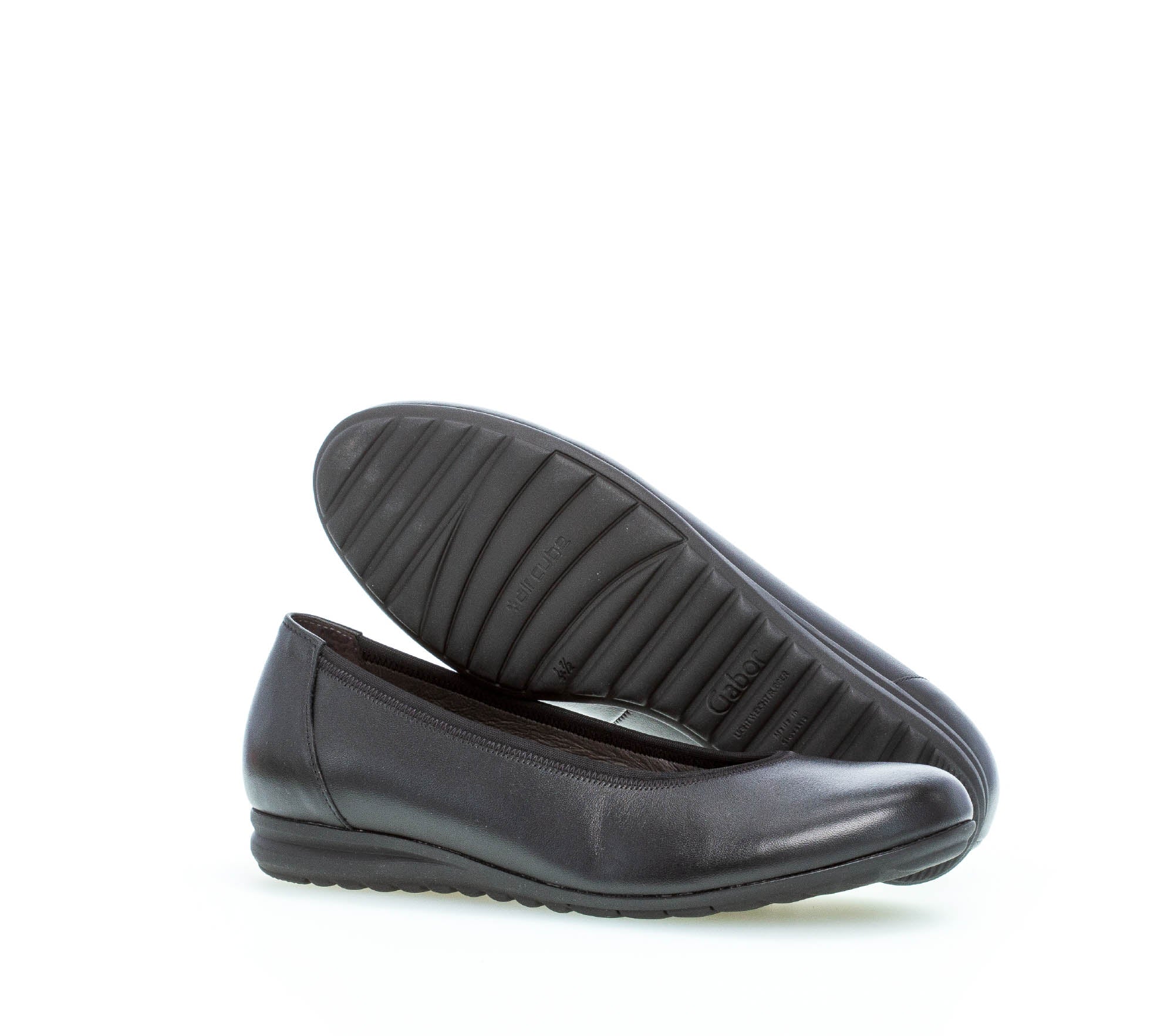 Ballerines noires en cuir lisse - Image 6