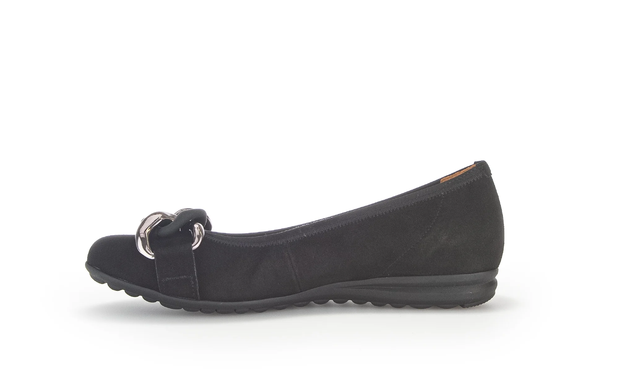 Ballerines noires en cuir velours - Image 2