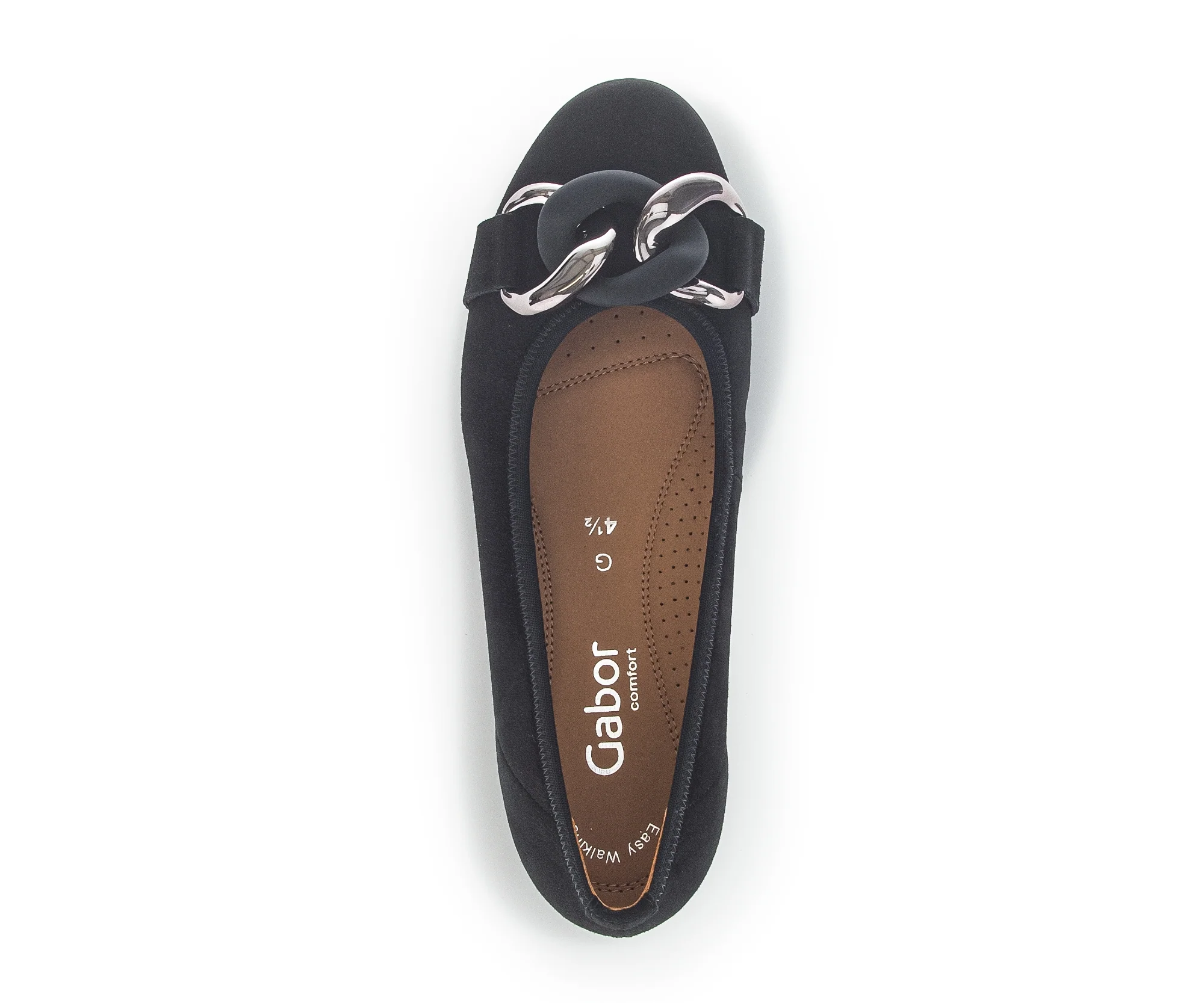 Ballerines noires en cuir velours - Image 3